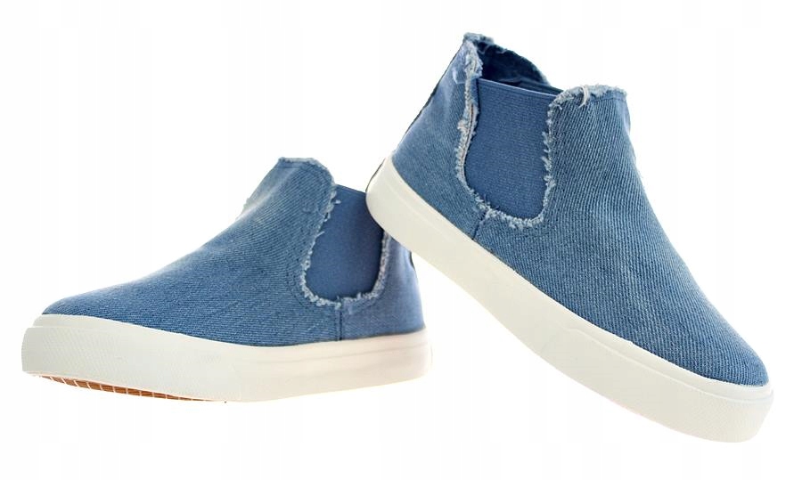 TRAMPKI DZIECIĘCE JEANSOWE TENISÓWKI BUTY SPORTOWE 5776 roz. 27 Kolor niebieski