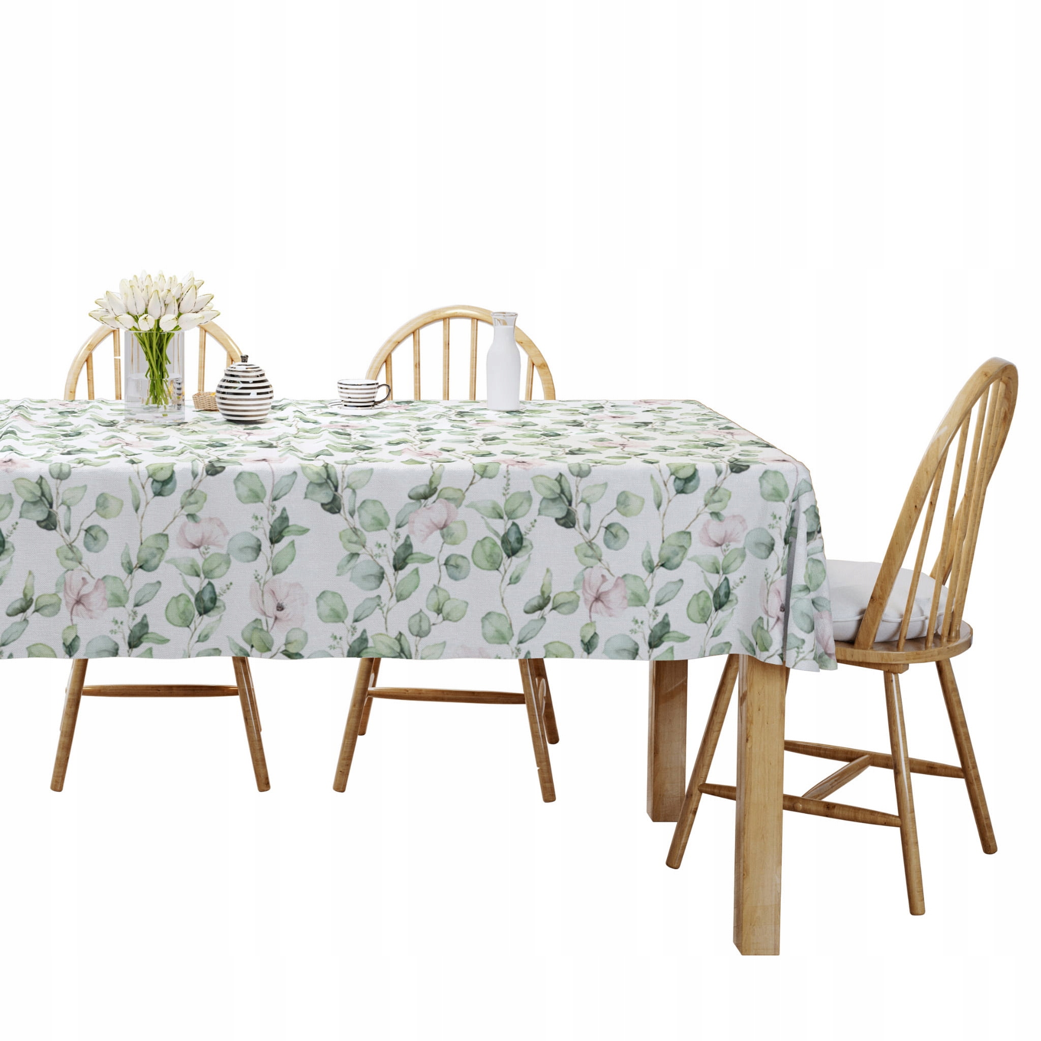 

Obrus Na Stół 140x280 Białe Maki 4272A