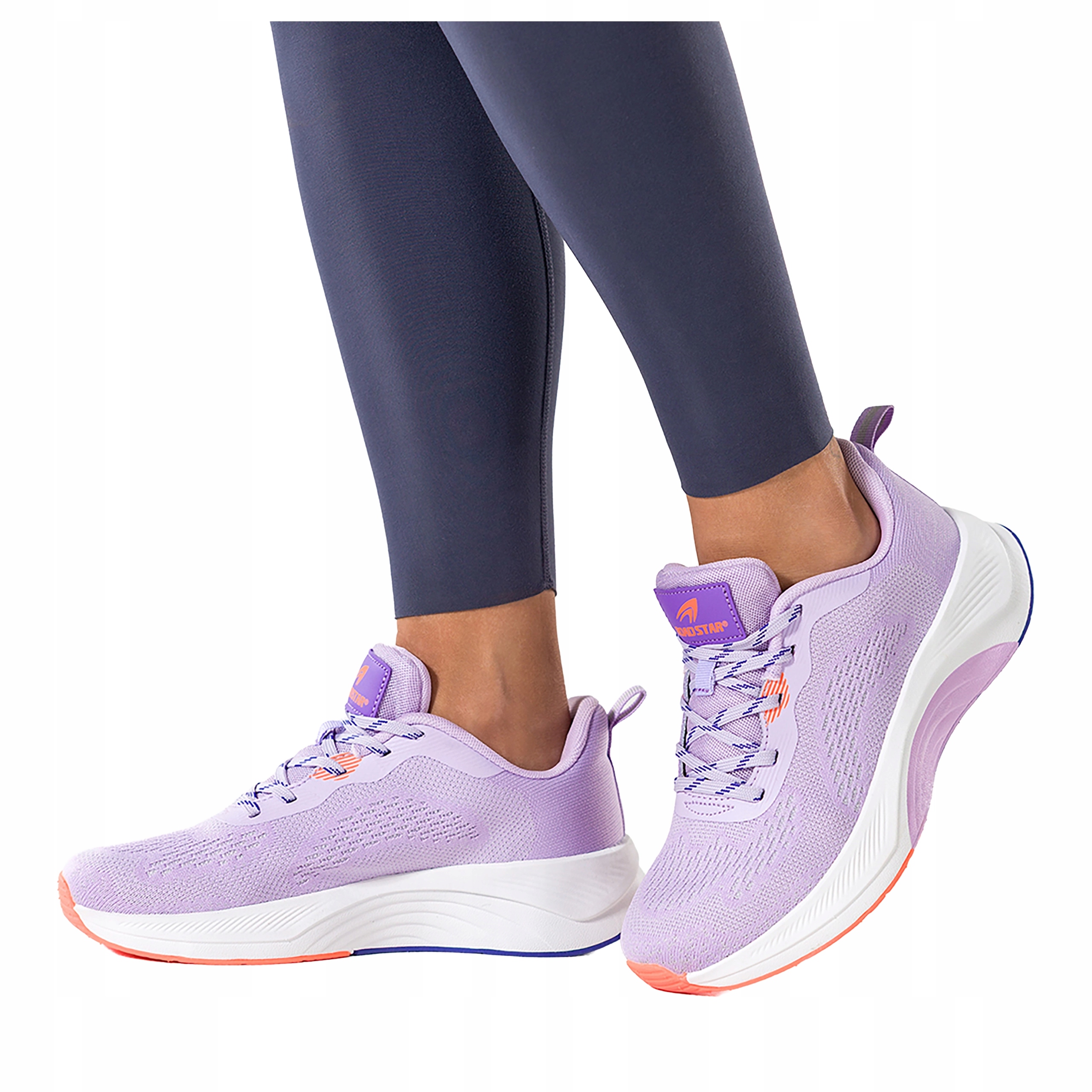 Sneakersy Světle fialové Dámské Sportovní Na Fitness Šněrovací Lehké vel 39