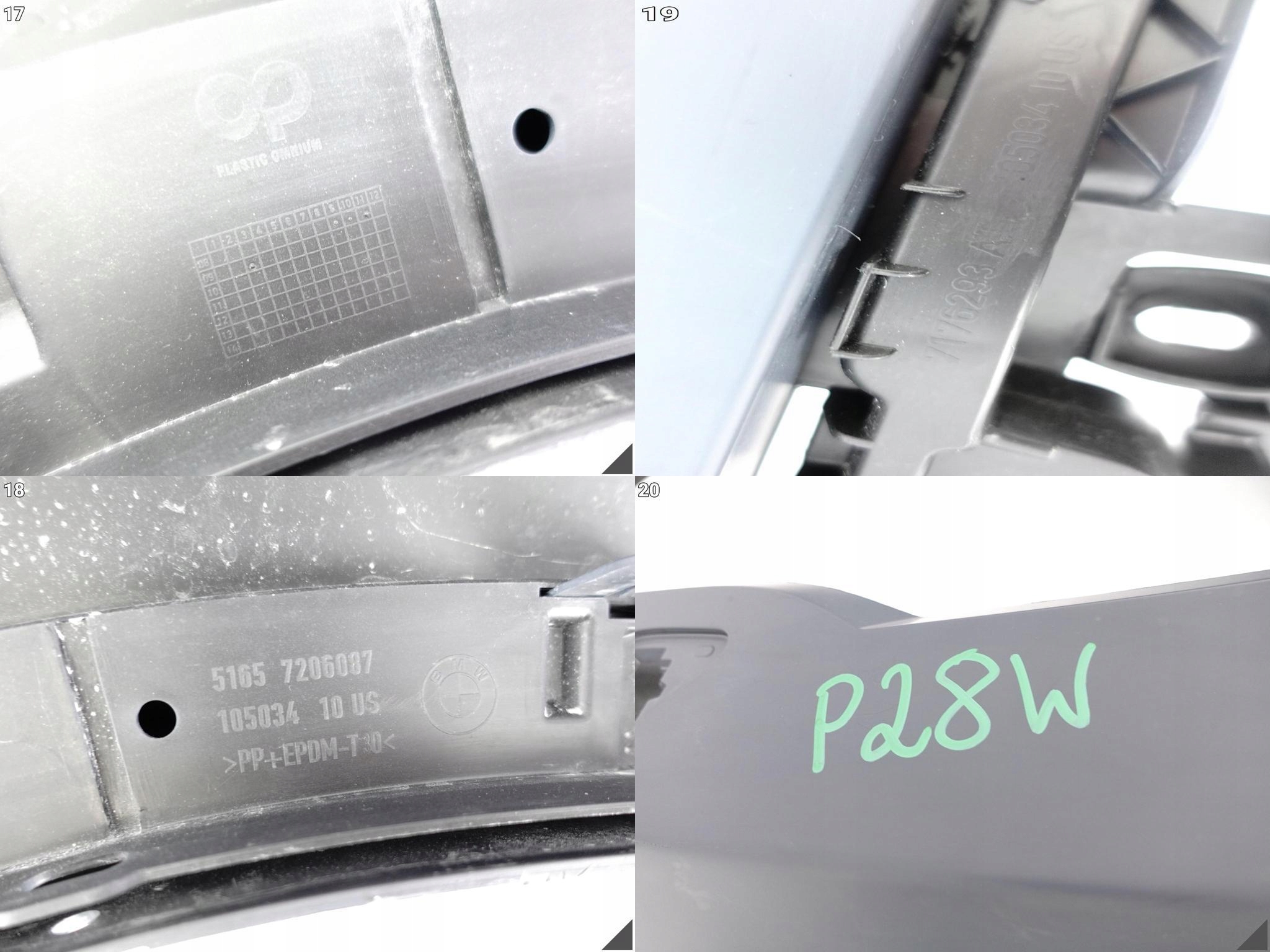 BMW X5 X5M E70 E70M M-POWER fender left front *washer* new ORYG + moulding