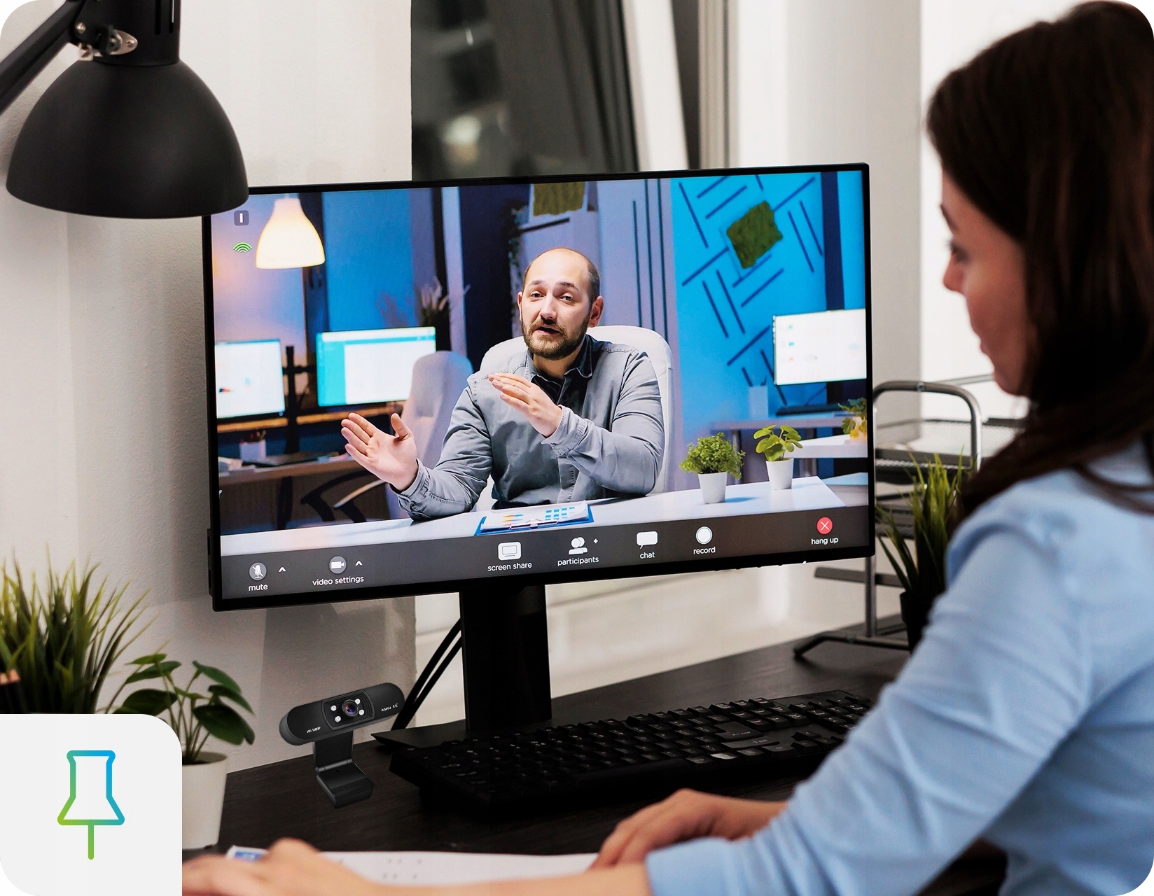 KAMERA INTERNETOWA KAMERKA FULL HD MIKROFON LED Marka inna