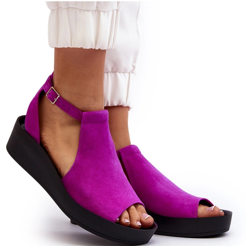 Dámské Semišové Sandály Zazoo 2914 Fuchsiová 40