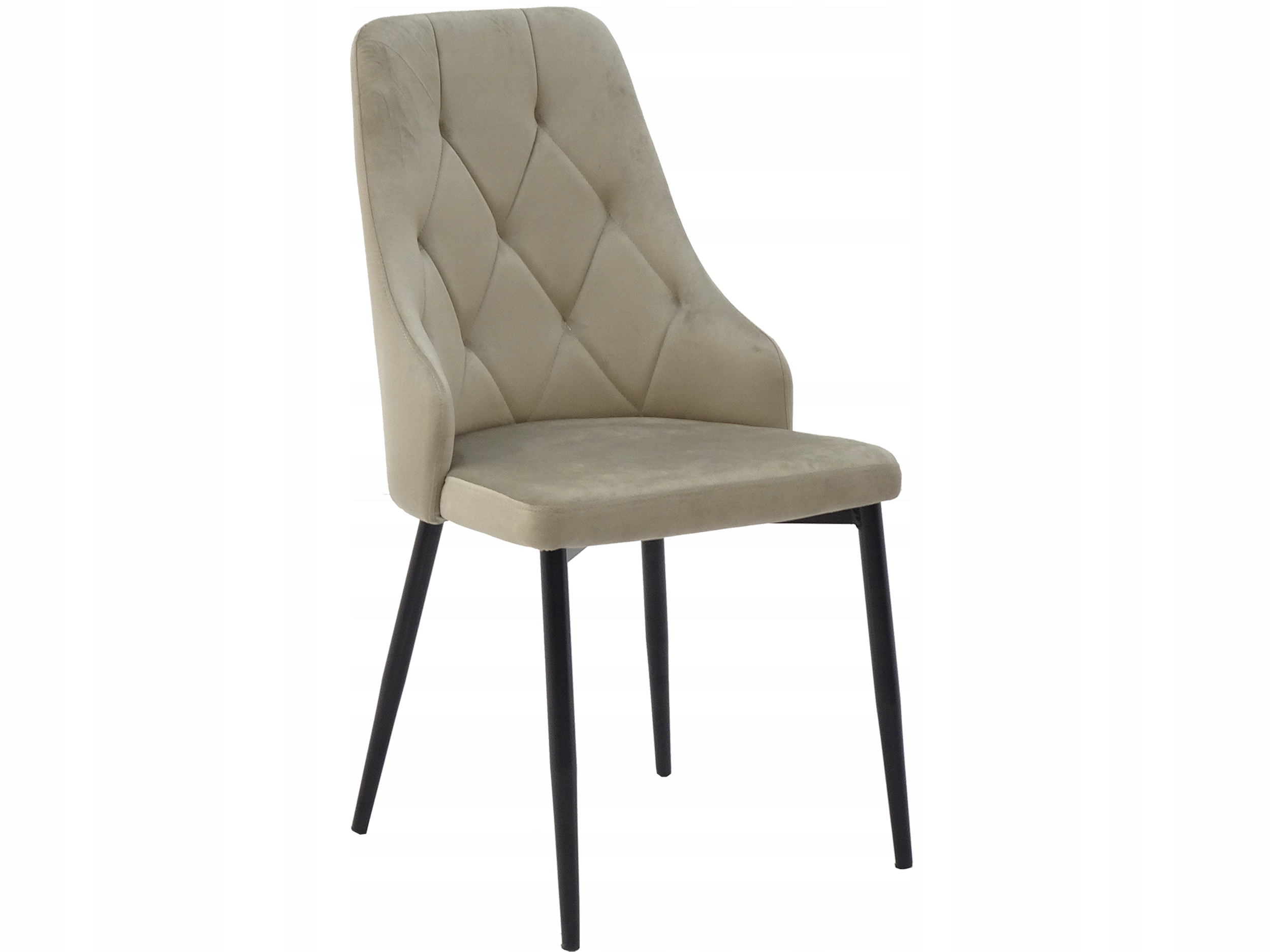 4 KUBEŁKOWE krzesła TAPICEROWANE i ROZKŁADANY stół 80x120/160 blat CRAFT Kolor korpusu stołu czarny