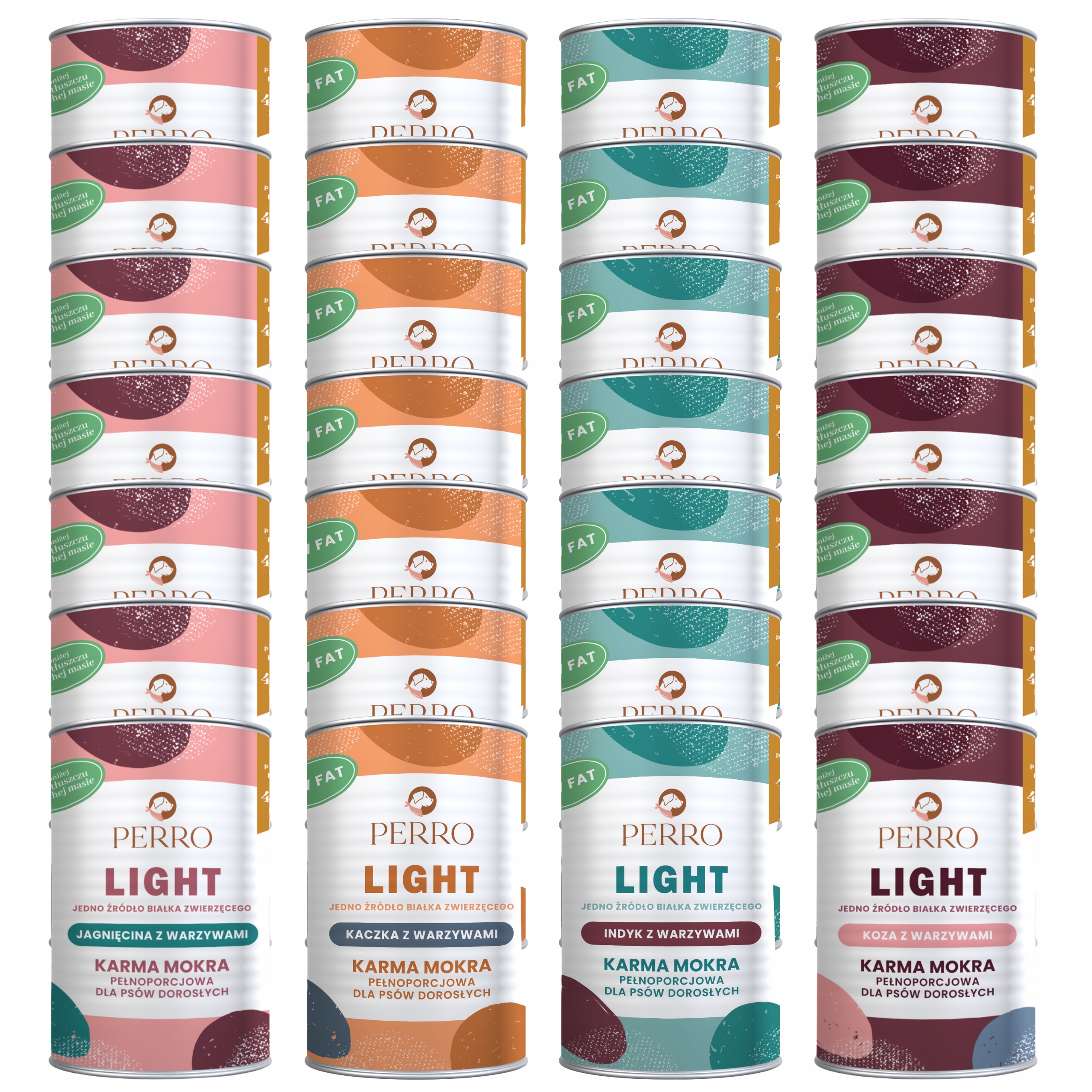 Levně Perro Light Monoproteinové krmivo pro psy mix chutí 28 x 400 g