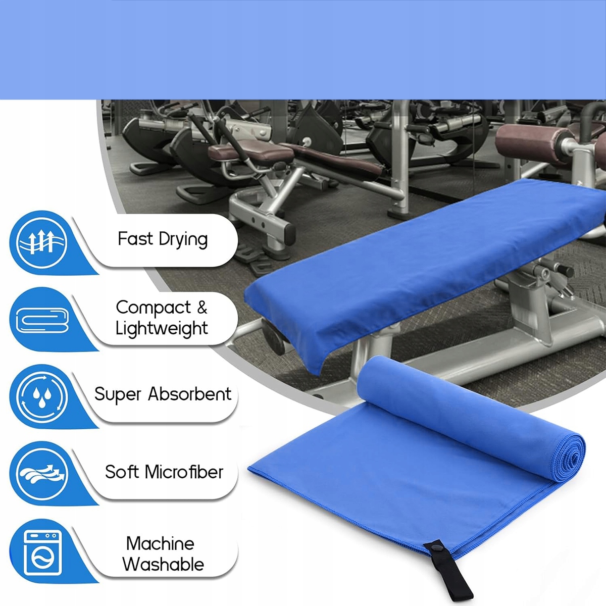 2x DUŻY RĘCZNIK PLAŻOWY SZYBKOSCHNĄCY SPORTOWY Z MIKROFIBRY NA SIŁOWNIĘ Marka inna marka