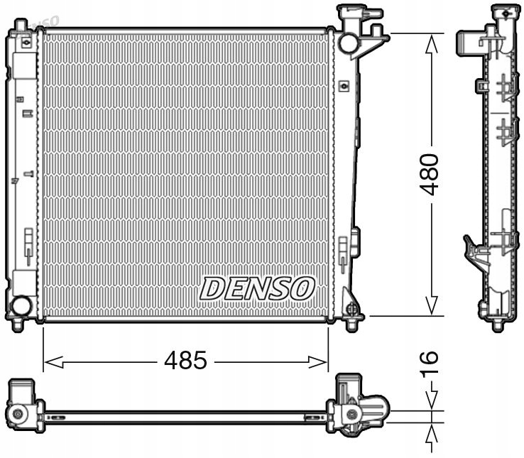 CHŁODNICA WODY DRM41008 DENSO Stan opakowania oryginalne