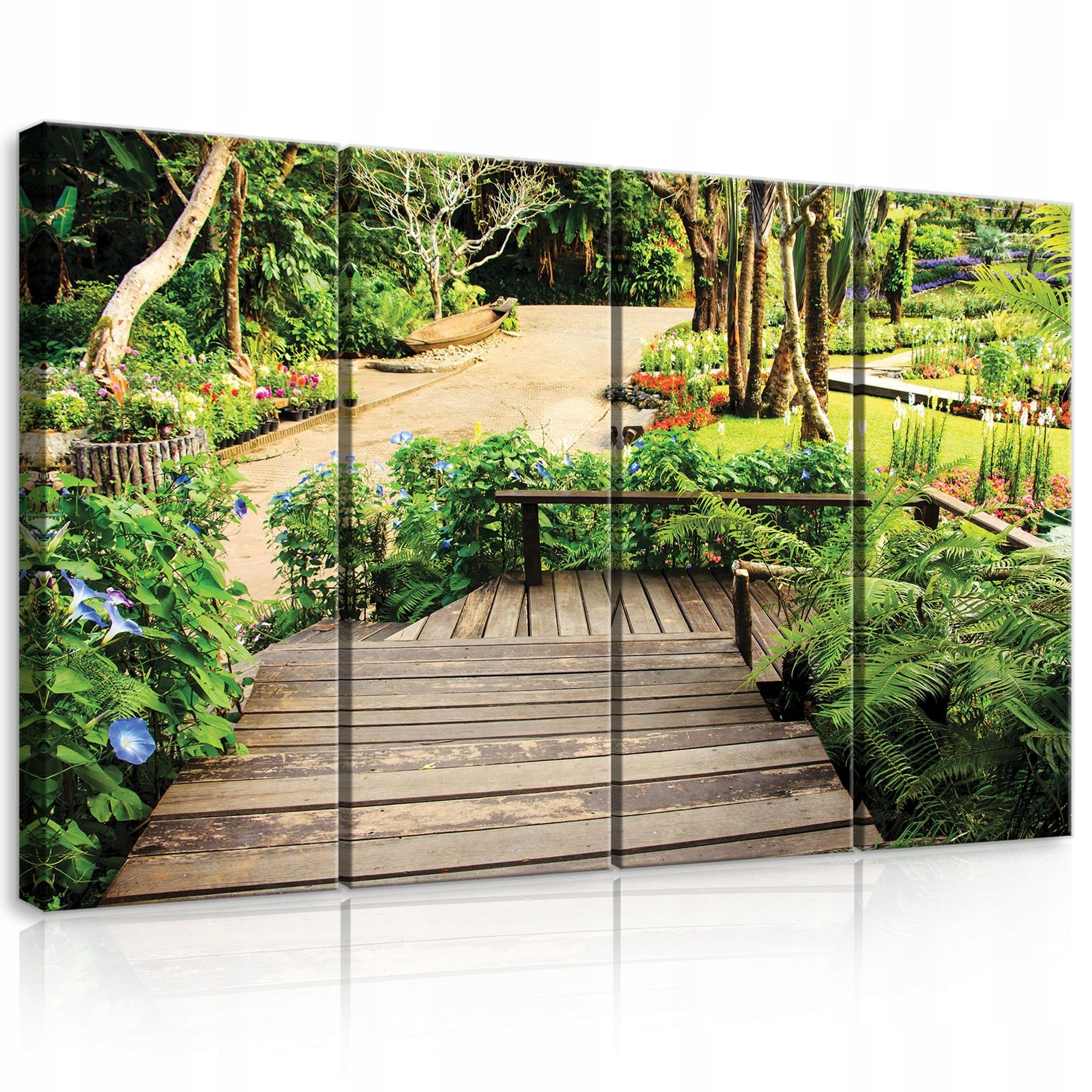 Obraz 120x80 Tropická záhrada zelená leto pokoj príroda harmónia kvety