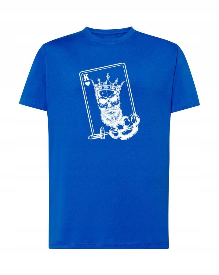 

T-shirt Karciany Król King, koszulka niebieska S
