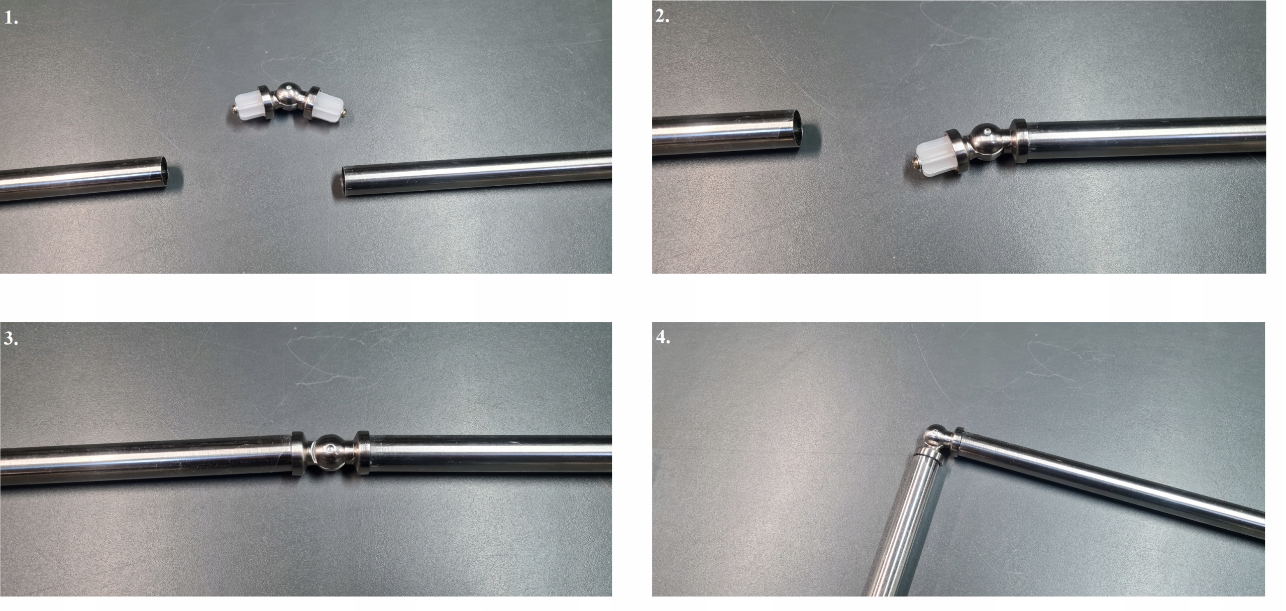 Łącznik kątowy do karnisza metalowego 16 mm Średnica drążka 16 mm
