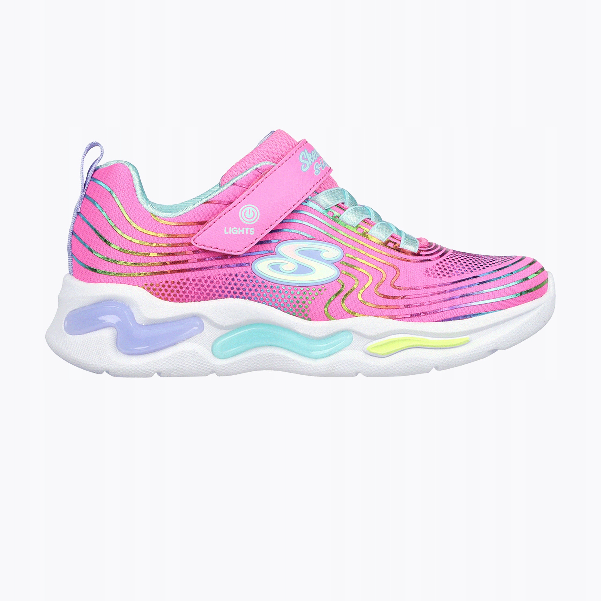 Buty dziecięce Skechers S-Lights Wavy Beams pink/multi 32 Eu