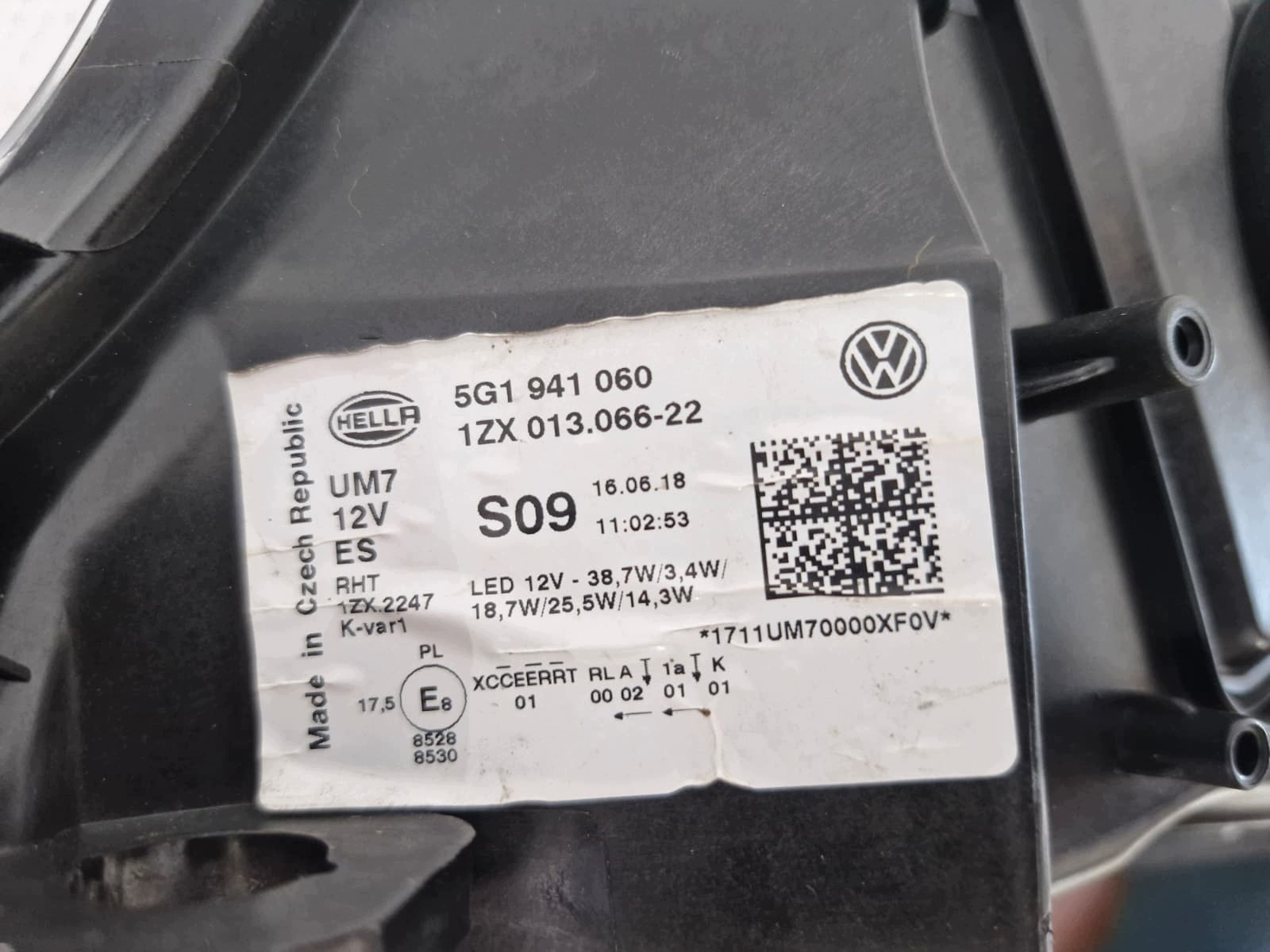 light right VW Golf 7 VII LIFT FULL LED