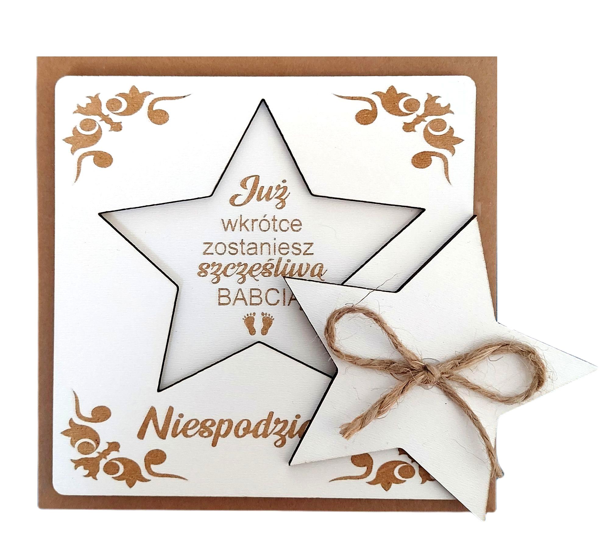 

Niespodzianka Zostaniesz Babcią , grawer drewno