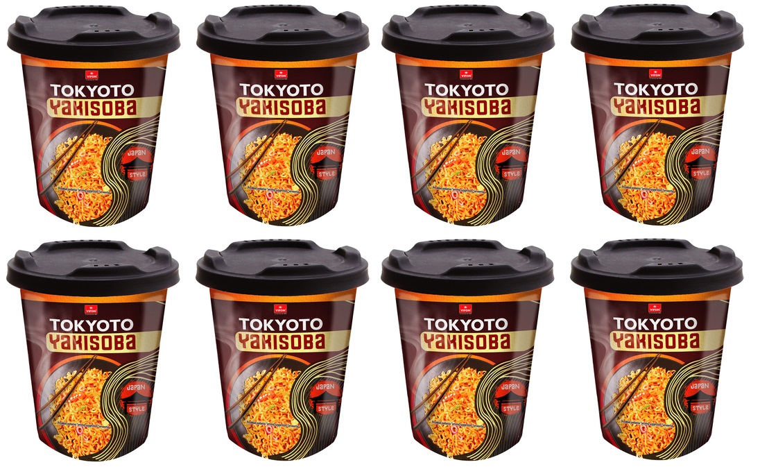 Levně 8 x 85 g Vifon Jídlo Yakisoba s nudlovou příchutí sójové omáčky s chilli Kartonem