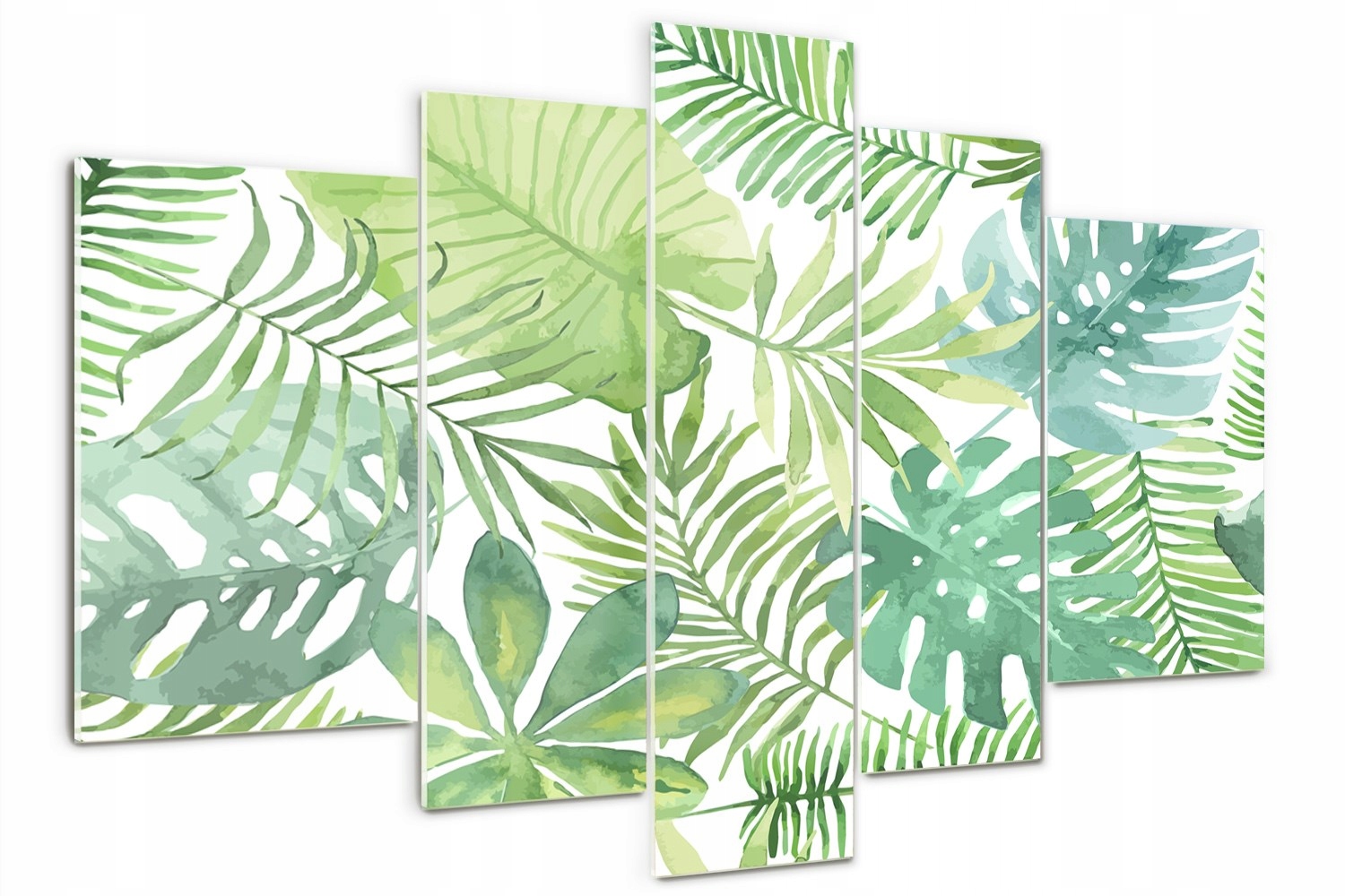 

Obraz szklany tryptyk Tropikalne liście