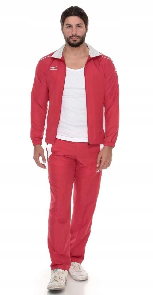 Mizuno dres sportowy męski Woven Track Suit 401 Red/w czerwony r. XL