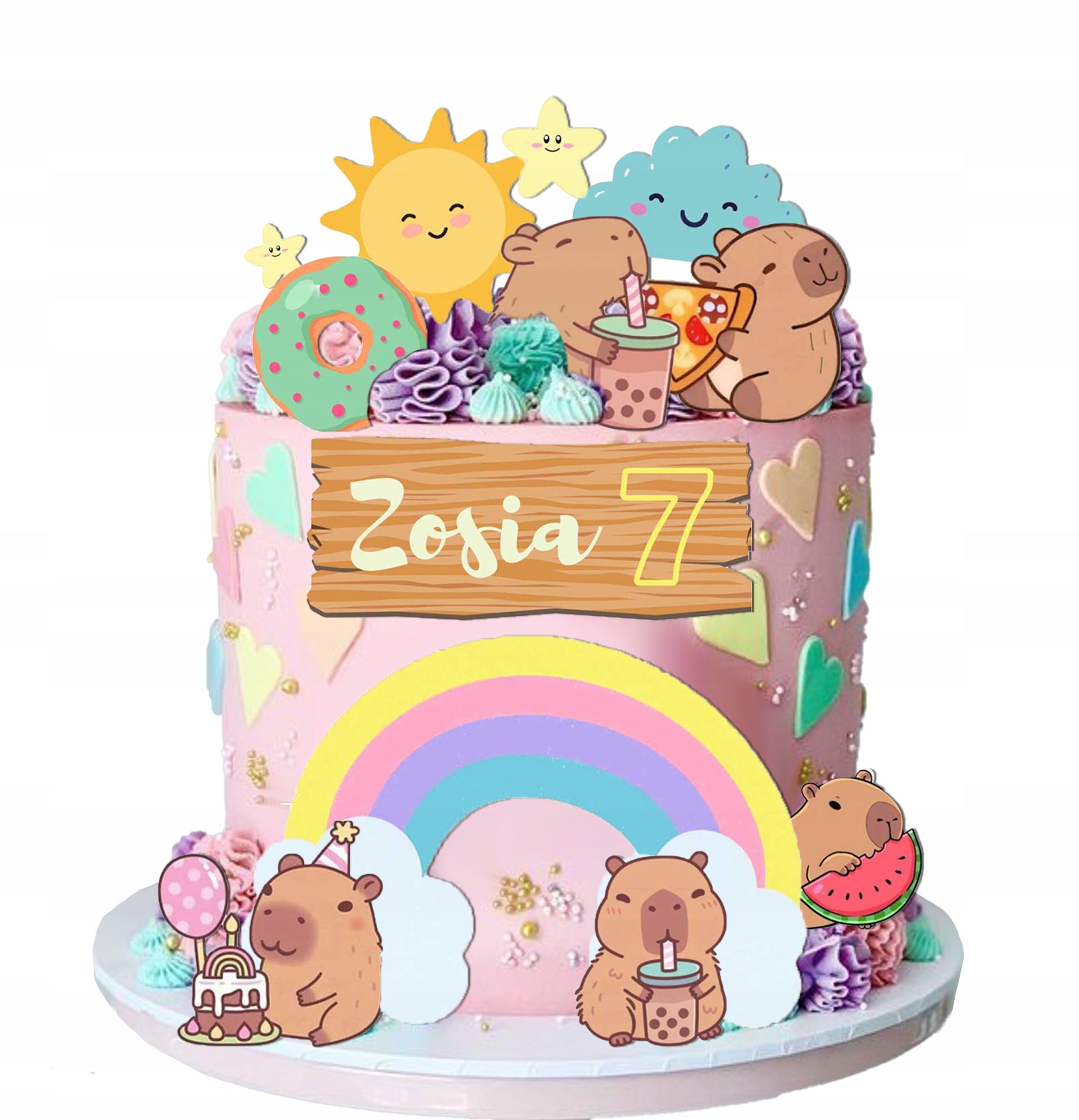 Kapybara Capibara Sada dekorací na dort 13 El figurka oplatek figurka #3