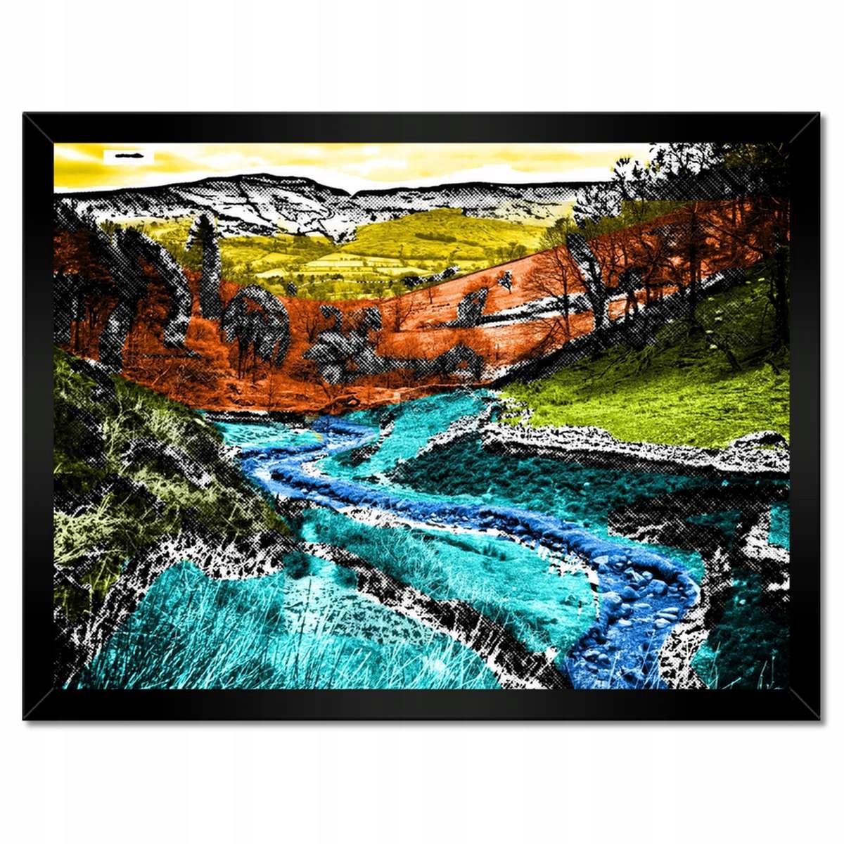 Plakáty v rámu 40x30 Krajina v komiksovém stylu