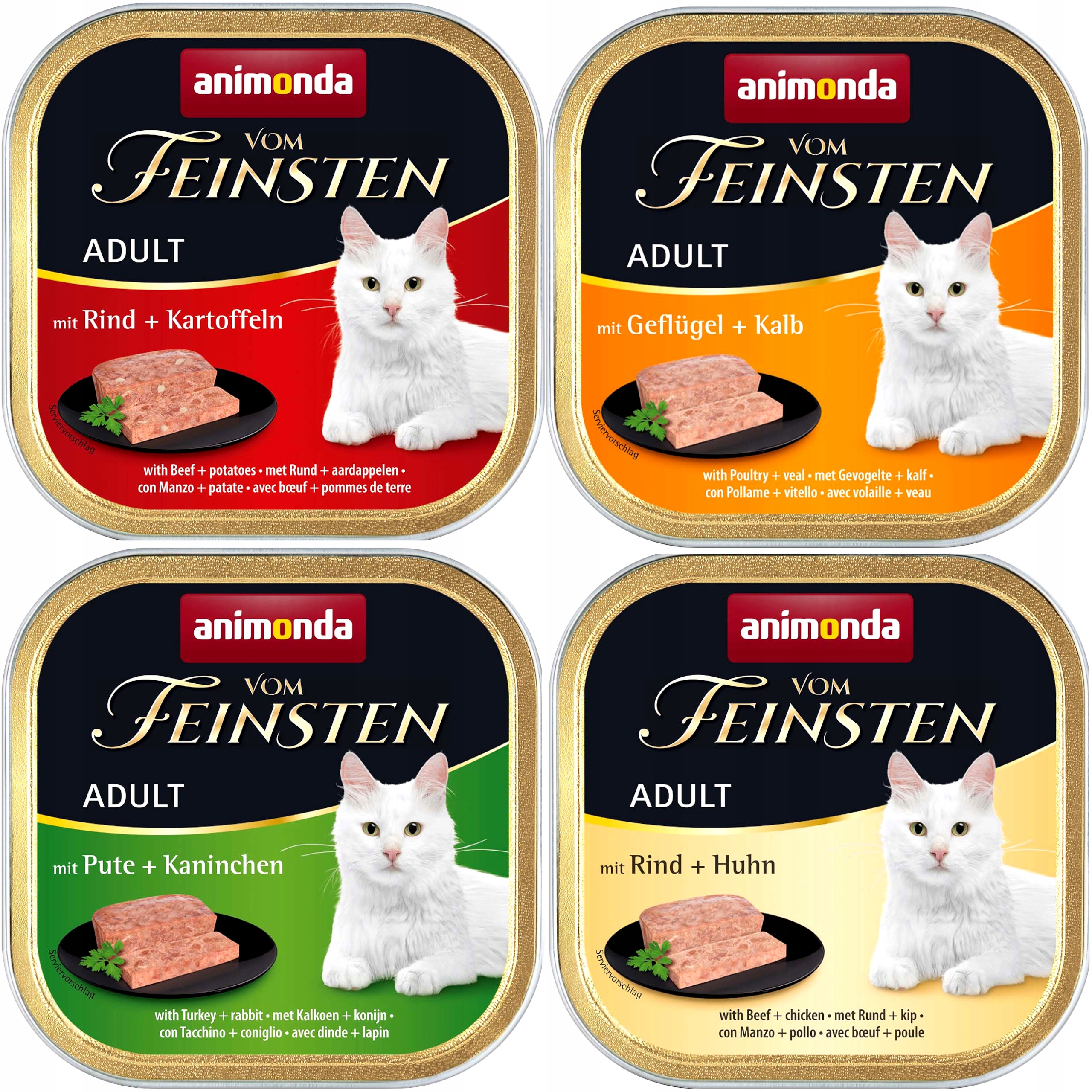 Animonda Vom Feinsten Adult karma mokra dla kota MIX Smaków 32x100g
