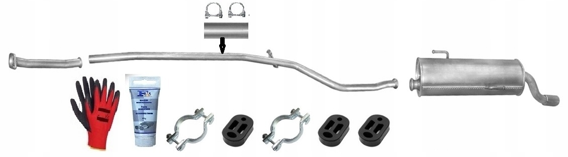 Peugeot 206 1.4i 55kW (1998-2001) Hatchback sada tlumičů výfuku bonus