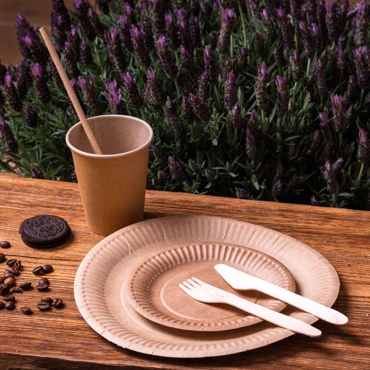 Ekologiczne talerze papierowe 15cm - 25 sztuk Marka EkoParty