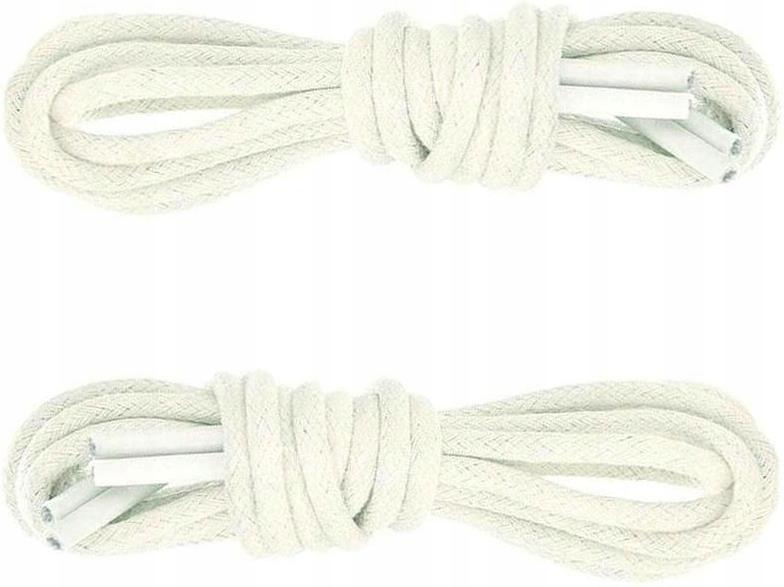 Białe Okrągłe Sznurówki do Adidasów butów Trekkingowych Sznurowadła 60 cm