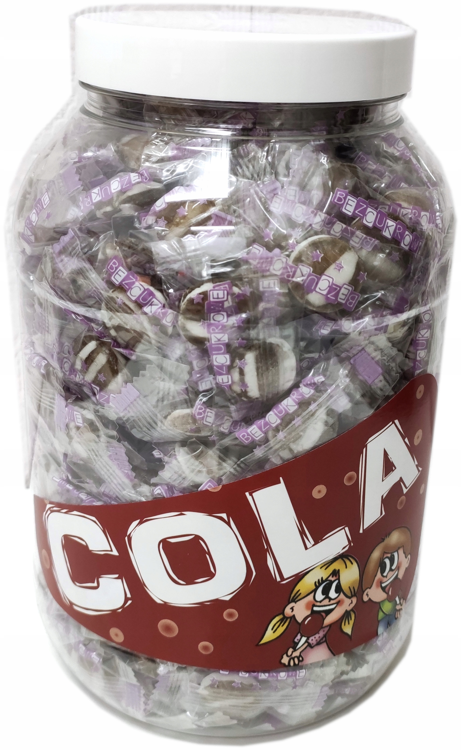 Cukierki Karmelki Cola Bez Cukru 530szt x 3g