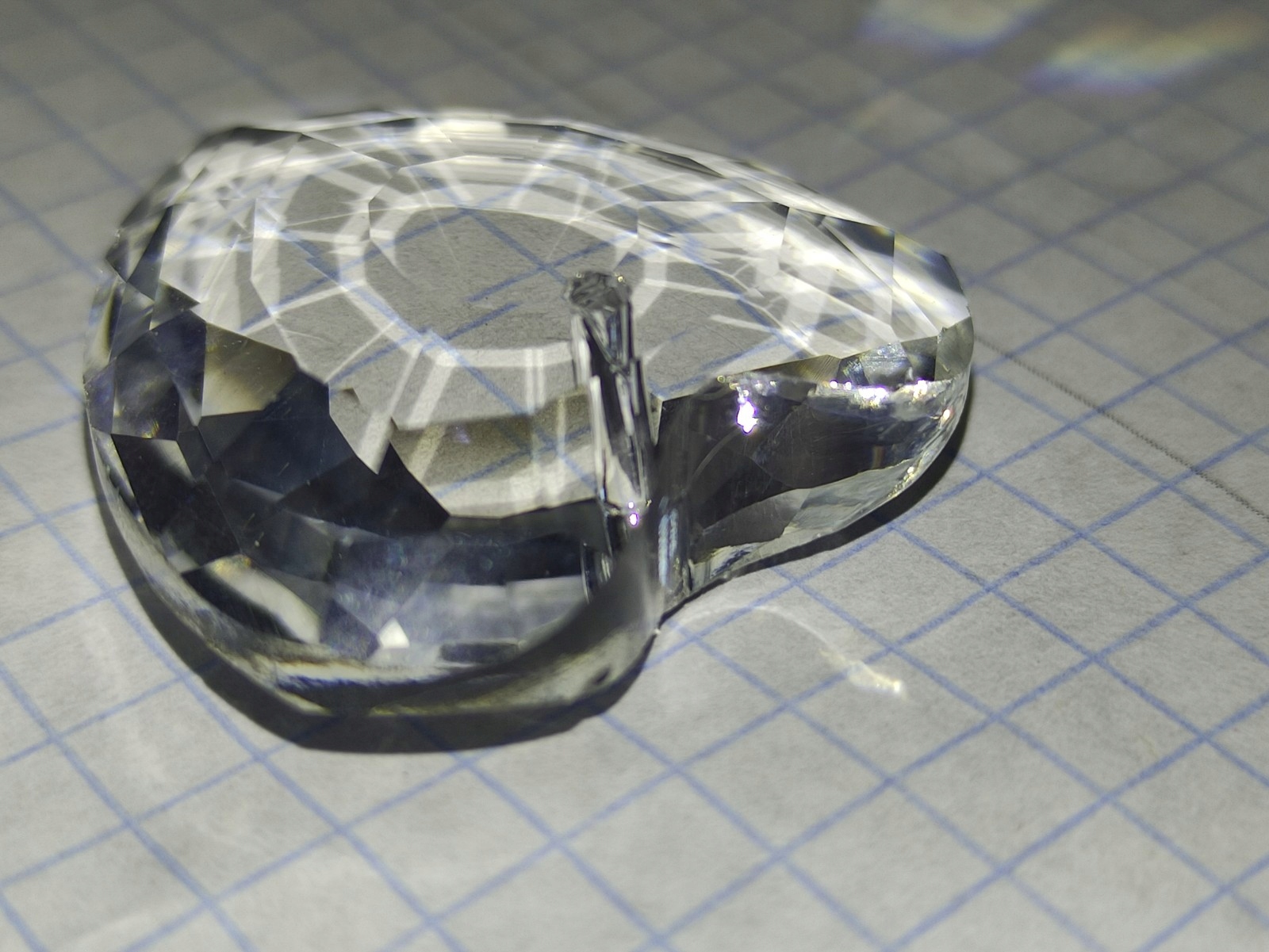 Szklana ozdoba serduszko do zawieszenia kryształ Materiał Inny