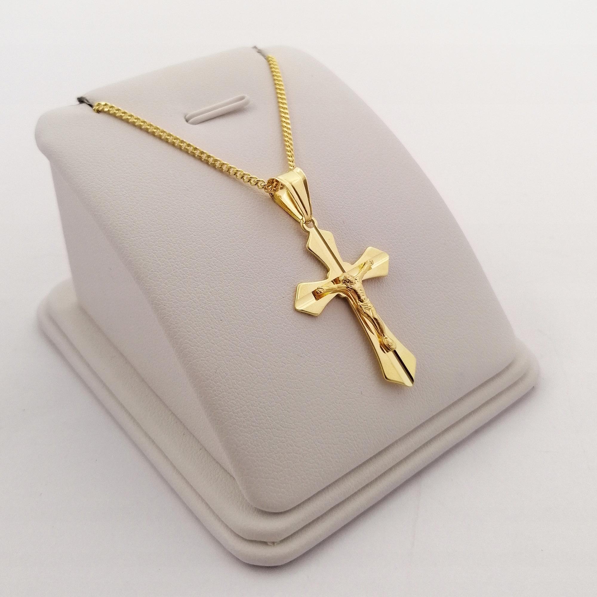 ZŁOTY ŁAŃCUSZEK + KRZYŻYK 925 KOMUNIJNY + GRAWER Kod producenta komunia chrzest bierzmowanie grawer 585