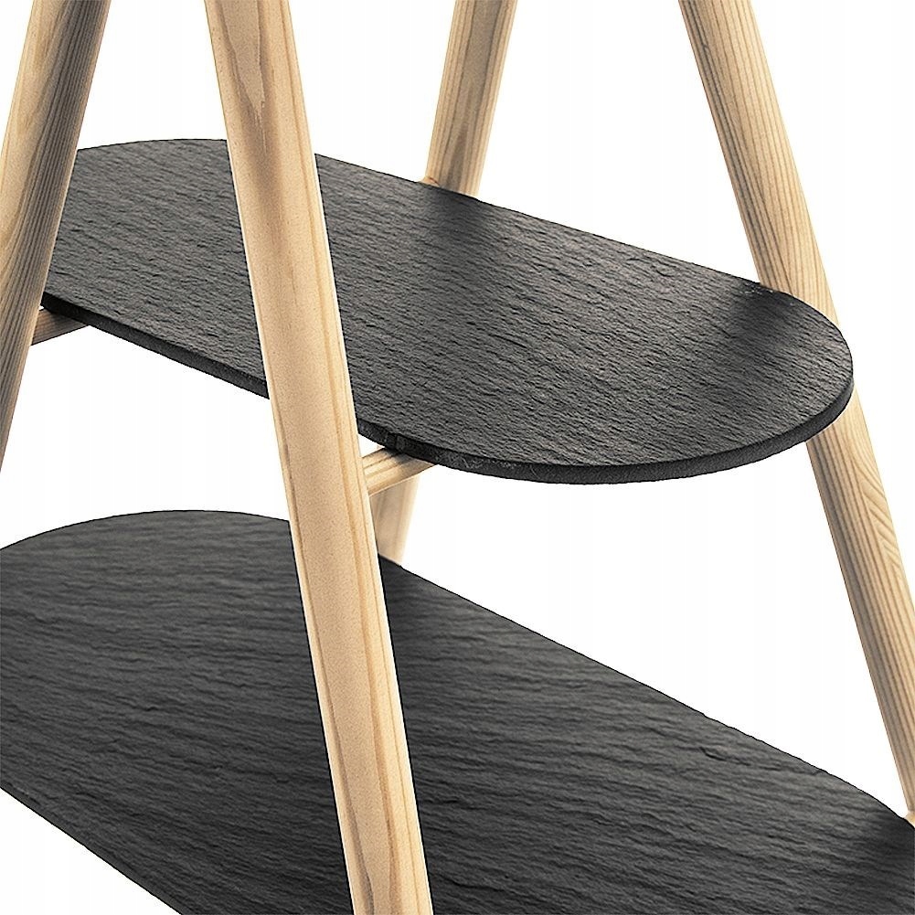 Patera 2-poziomowa drewniana kamienna 41x24x38,5 c Marka Orion