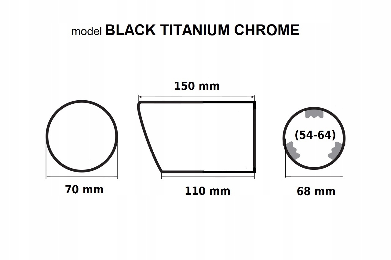 НАКОНЕЧНИК ВИХЛОПУ ГЛУШНИКА BLACK TITANIUM 2 ШТУКИ ЧОРНІ DO AUDI VW SEAT TSI фото 4