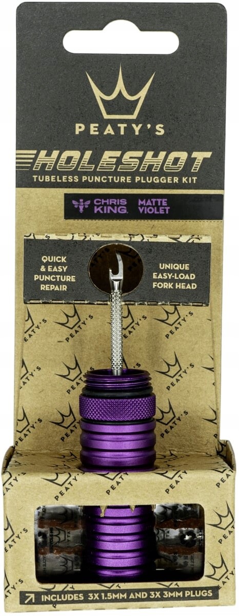 Zestaw naprawczy do opon Peaty's Holeshot Tubeless Violet