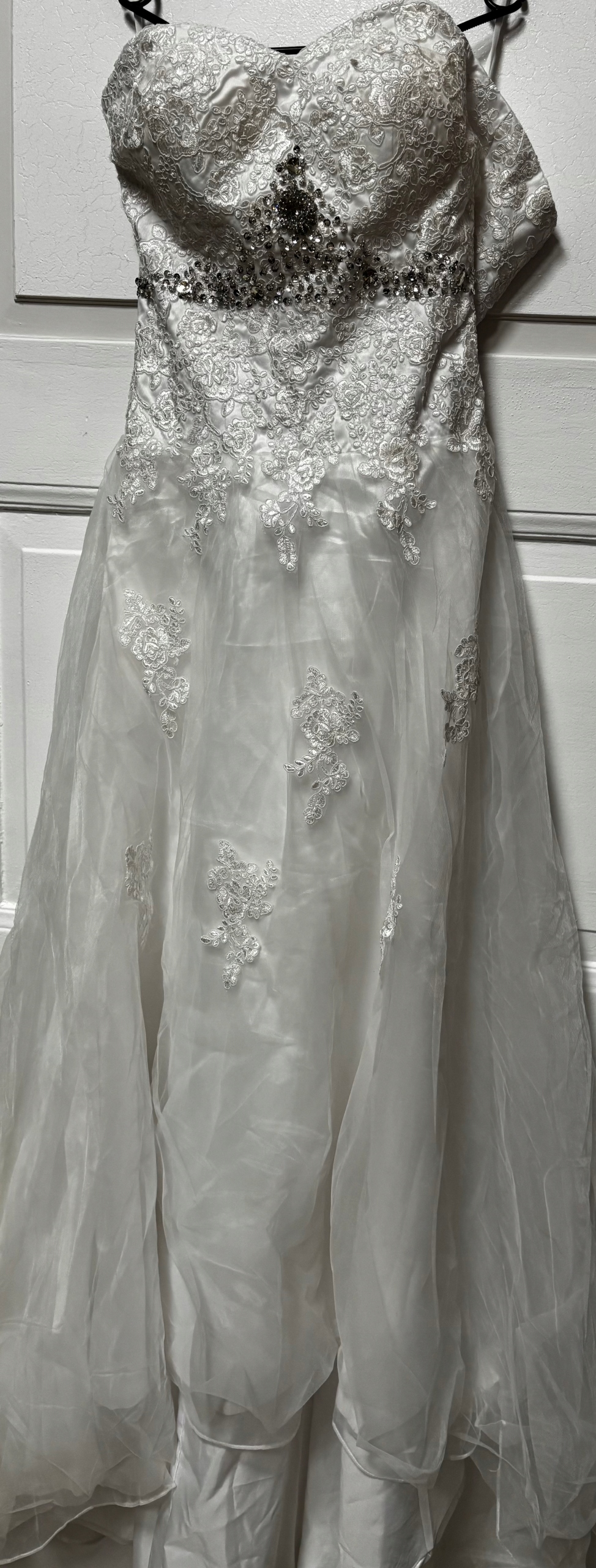 Svatební korzetové šaty krajkové bílé tyl křišťály trenýrky vel. S/m