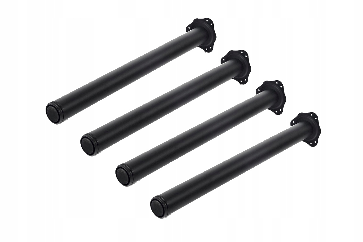

NOGi Do Stołu Biurka Regulacja Czarna 710MM 4 Szt