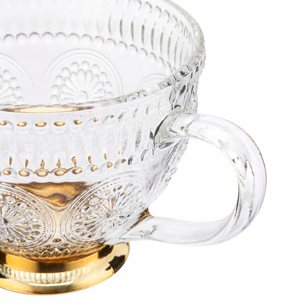 Filiżanka do kawy herbaty na złotej nóżce szklanka Altom Design Daisy 430ml Marka Altom Design