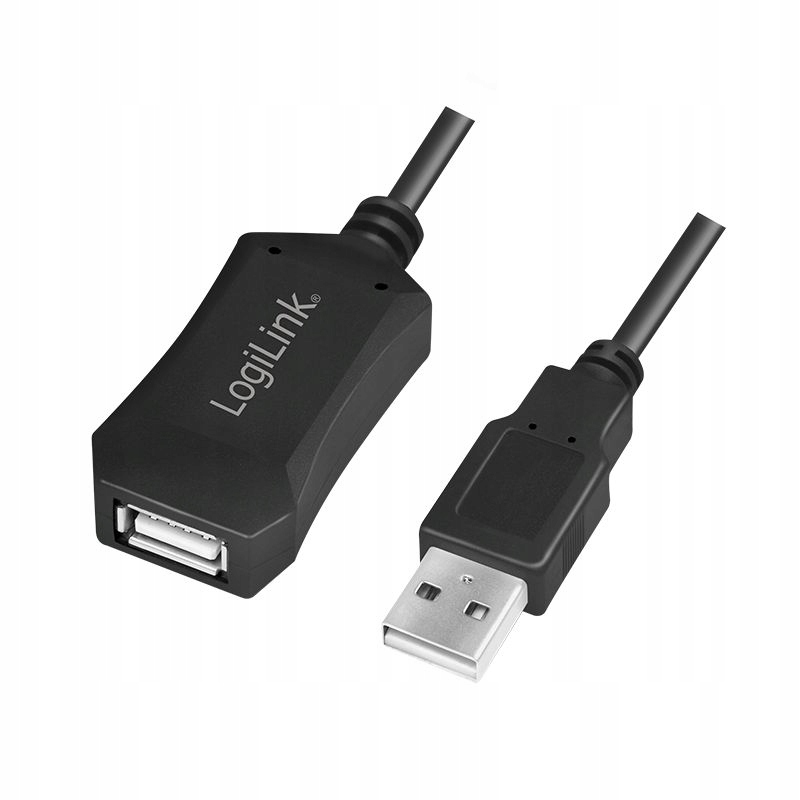 Kabel Usb 5.0m LogiLink z Wzmacniaczem Sygnału Czarny
