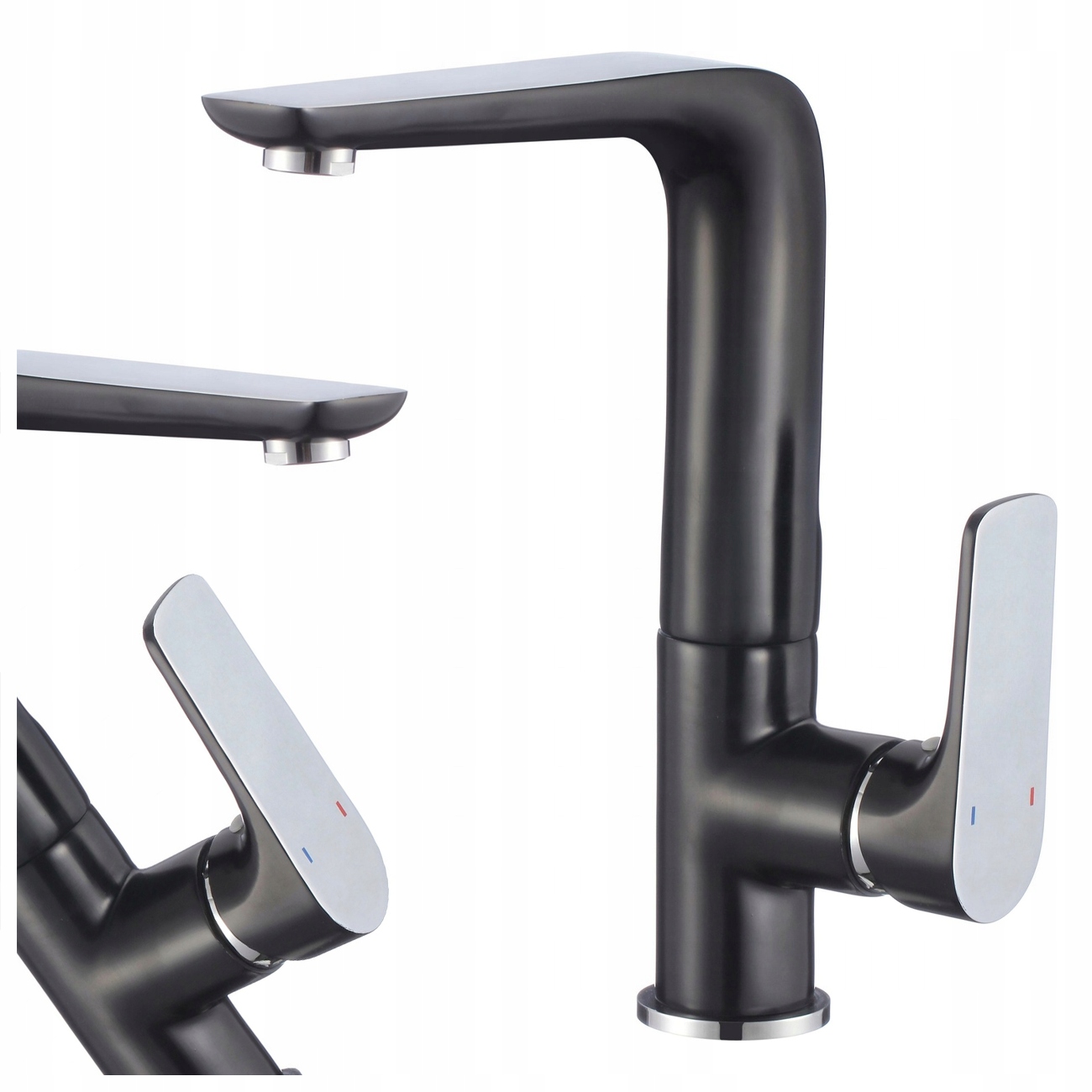 Stojanková Kuchynská Jednopáková Batéria Senja Čierna Chróm