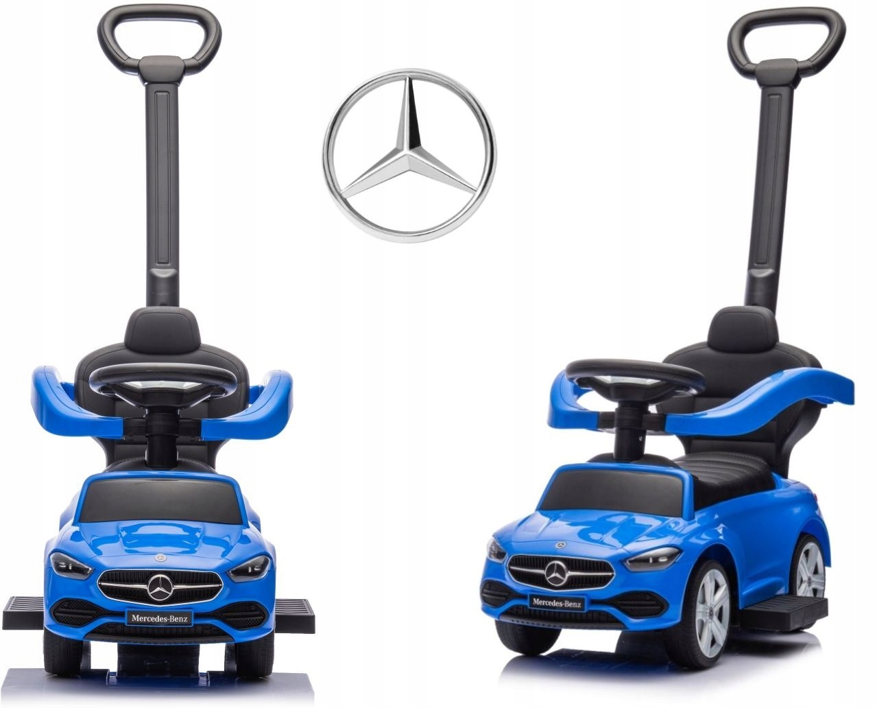 Jeździk Milly Mally Pojazd Mercedes C-class Rączka Pchacz Multimedialny