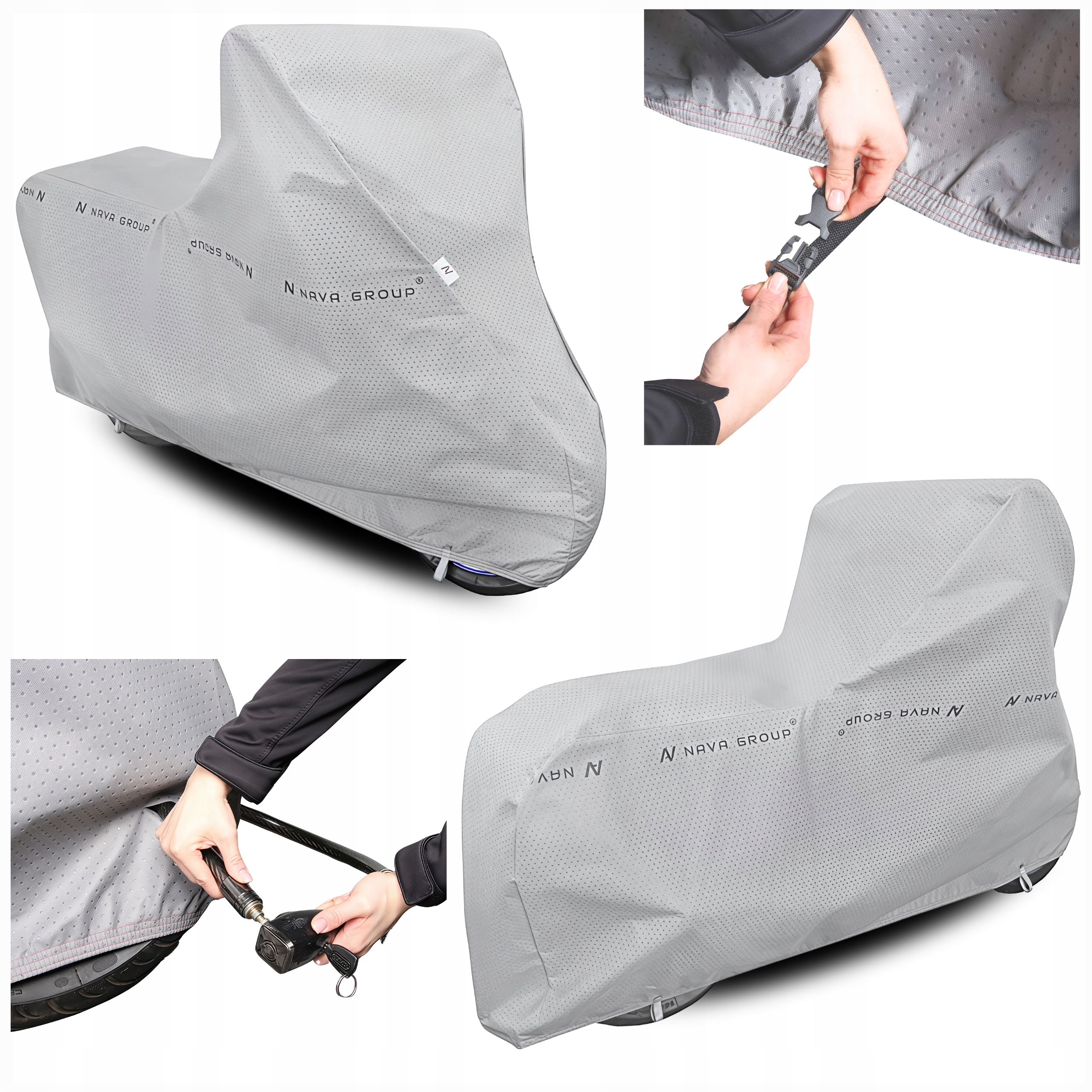 Obal na motocykl M 200x120 Měkký Plachta Motor Spona Exclusive