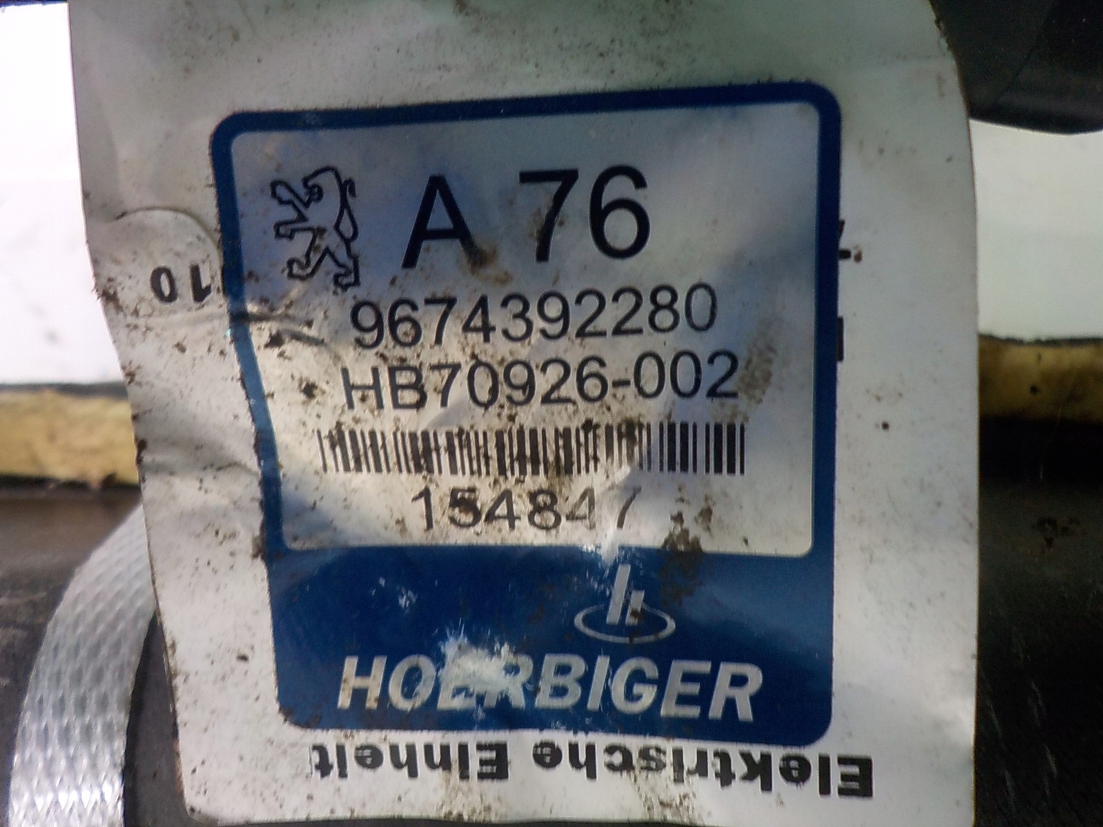 PEUGEOT 207 CC CABRIO POMPA DACHU Numer katalogowy części 9674392280