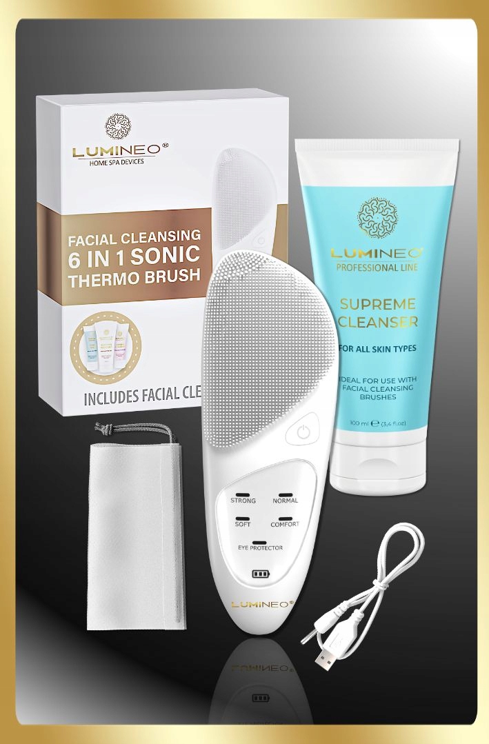Kartáček Na Obličej Lumineo Sonic Perlový Gel Na Obličej