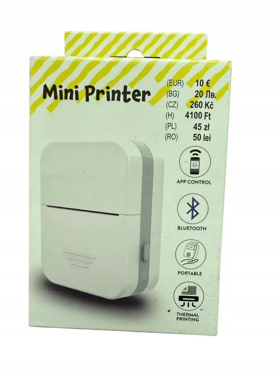 Мини термопринтер 200 DPI 800mah li-on BT 4.0