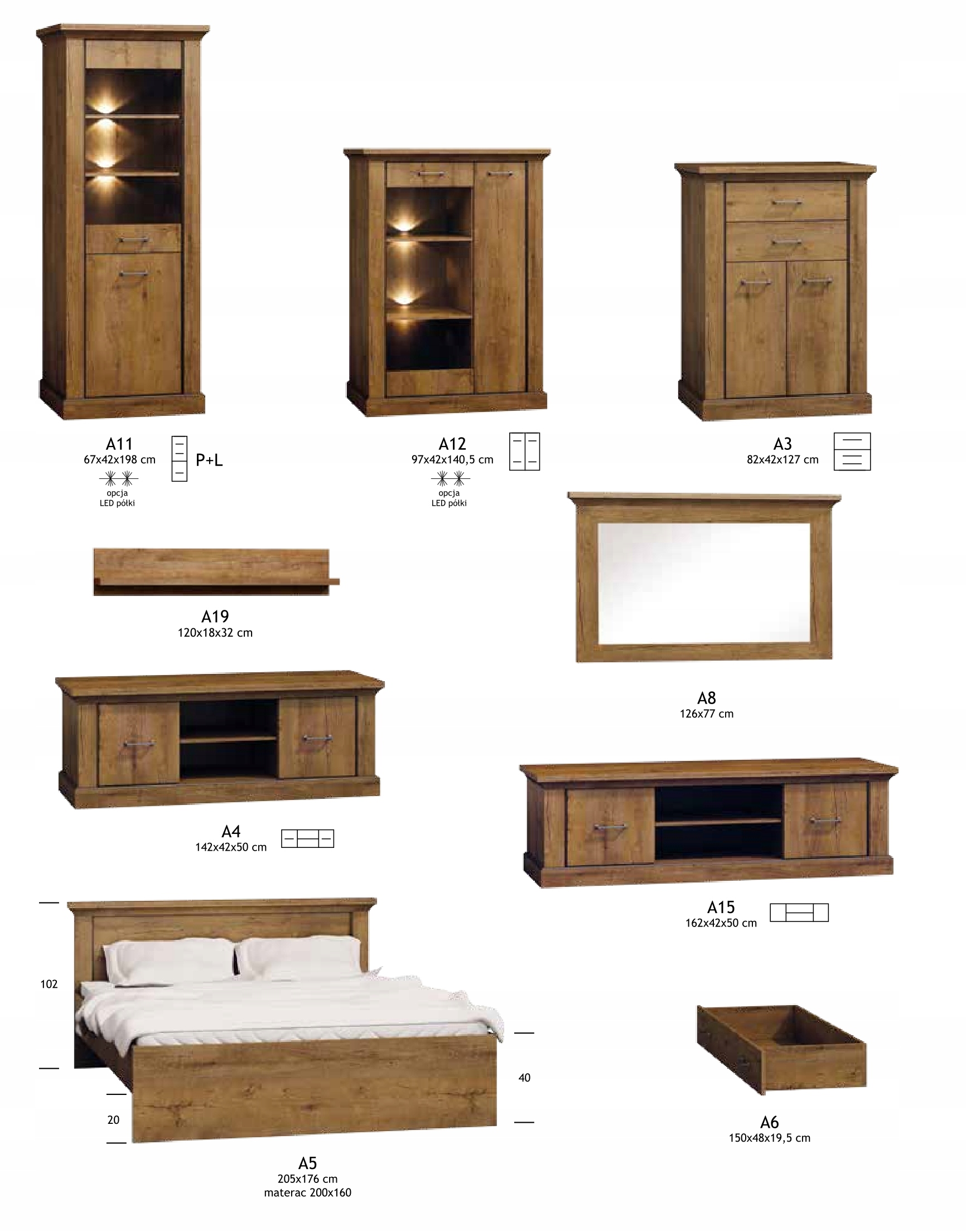 Witryna, komoda ANTICA A12- 3 KOLORY Montaż meble do samodzielnego montażu