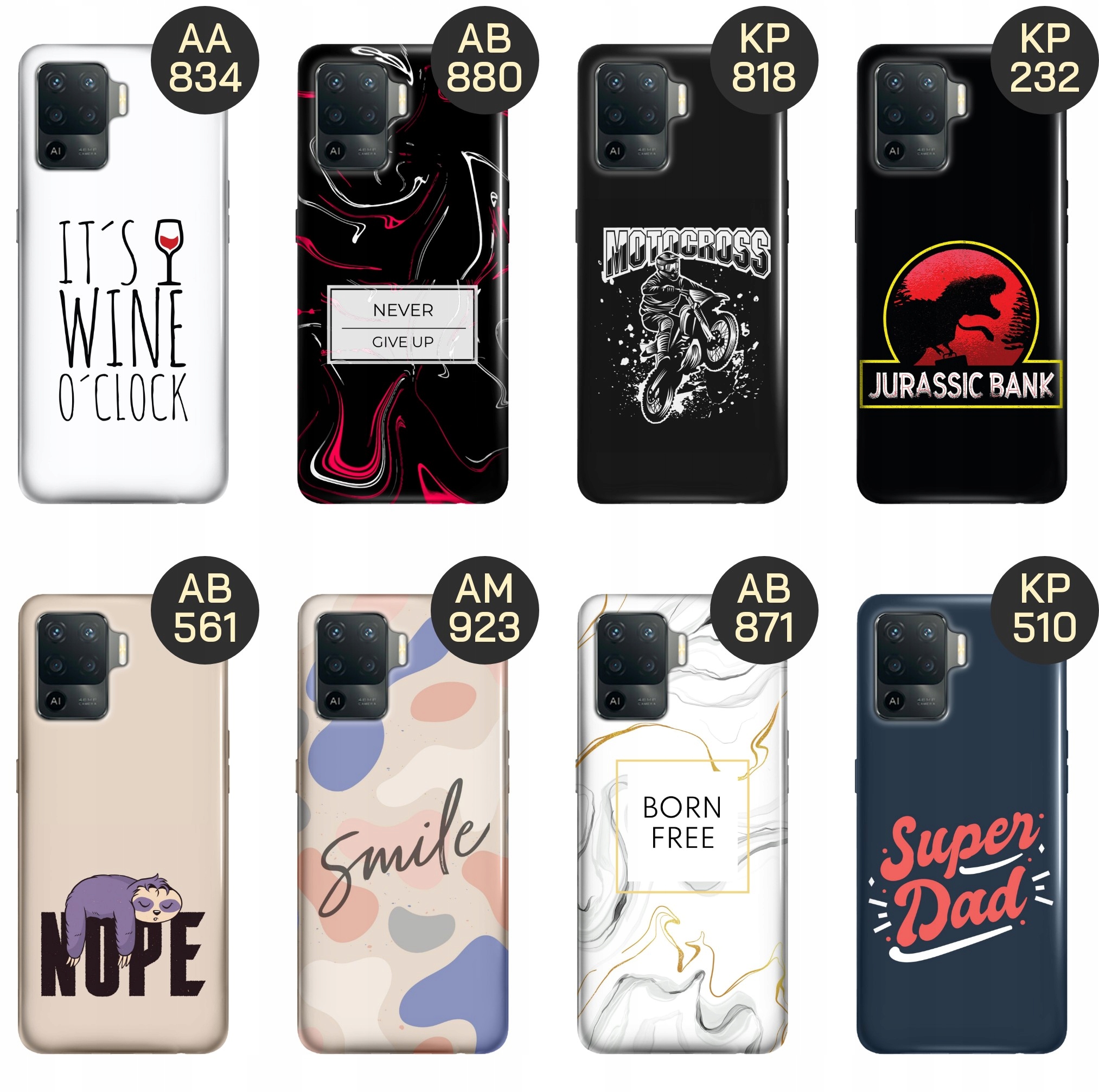 ETUI DO OPPO RENO 5 LITE WZORY Z NAPISAMI NAPISY TEKSTY OBUDOWA POKROWIEC Dedykowana marka Oppo