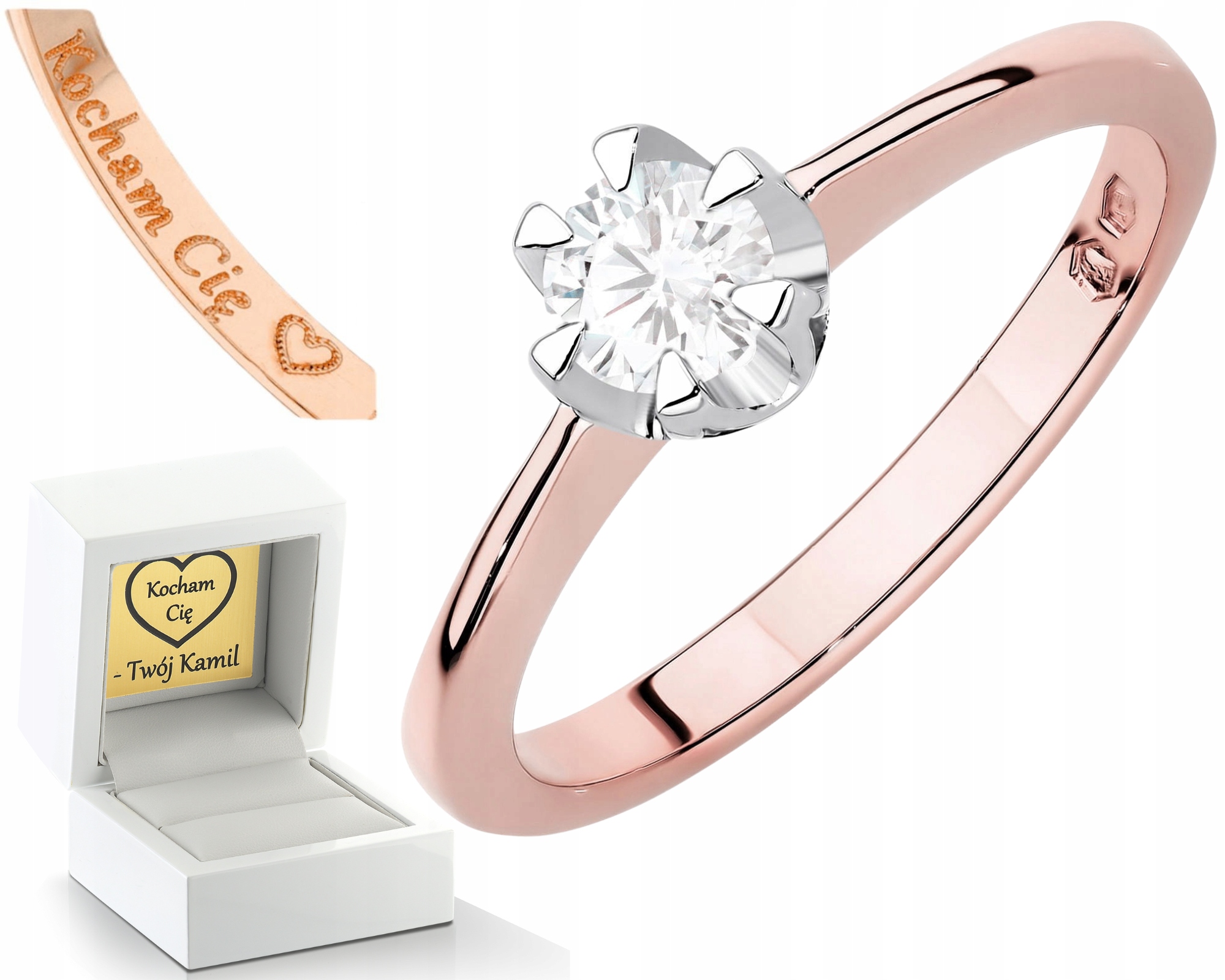 Prstýnek Růžové Zlato Diamant 0,50 Ct Etický Šperk S Certifikátem