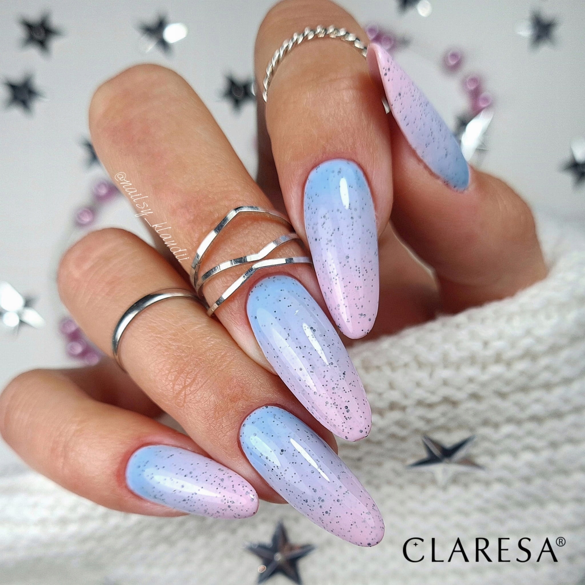 Claresa Marshmallow 10 гель-лак Uv/led пастельний синій точки — фото 8