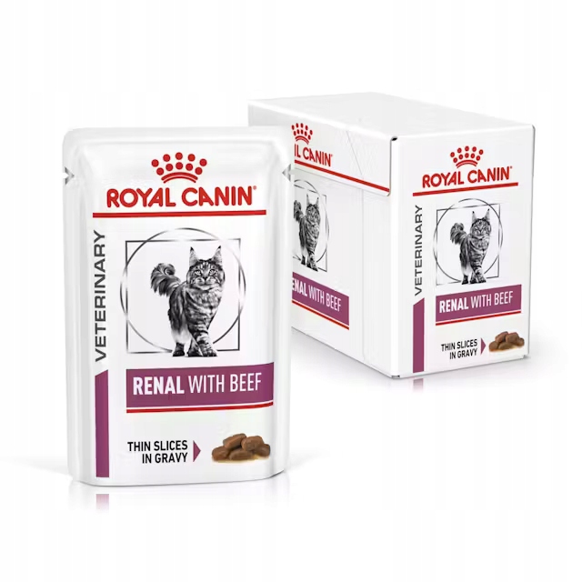 Royal Canin Veterinary Renal 12x85g Krmivo Pro Kočky Hovězí maso Podpora ledvin