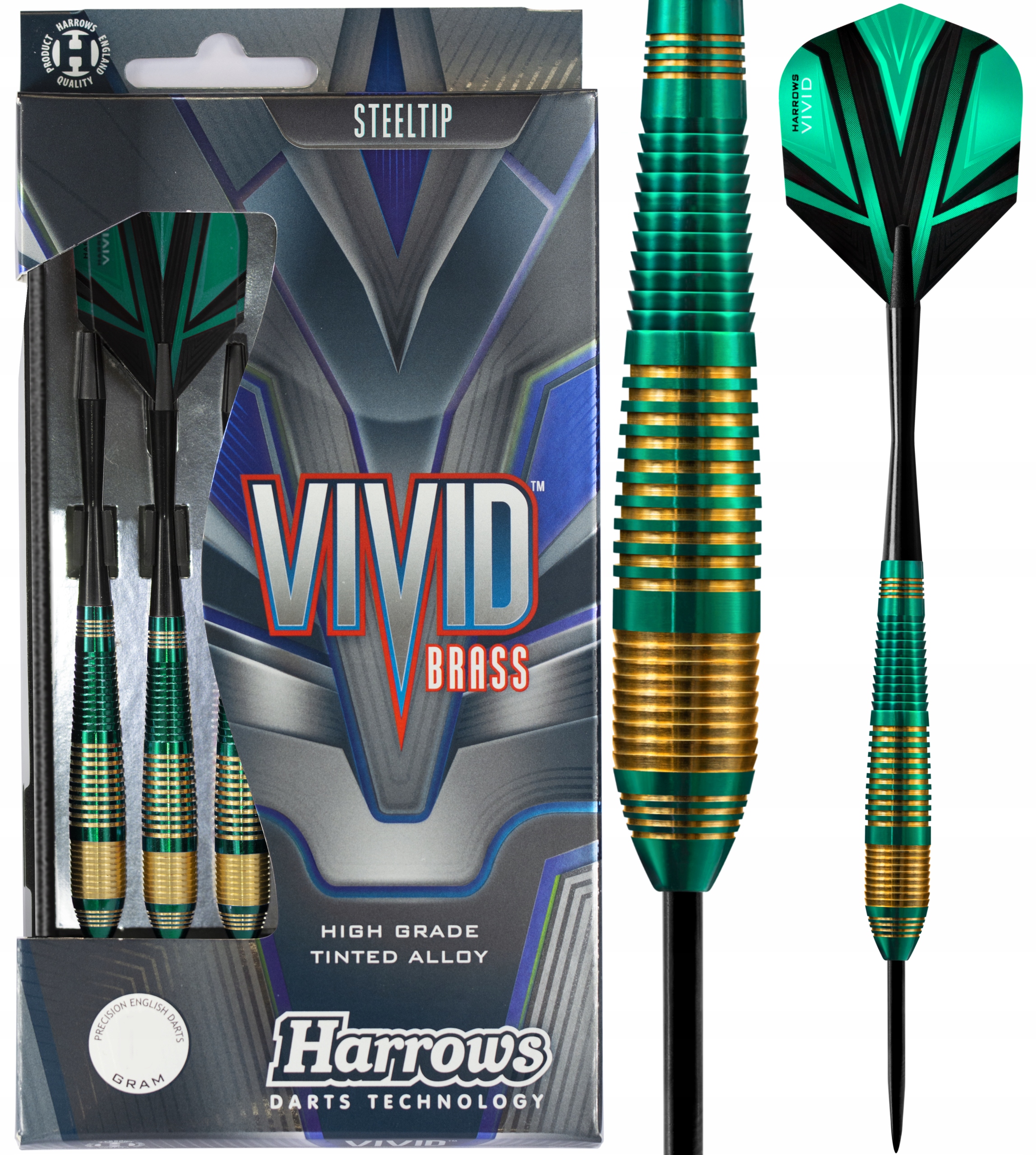 Lotki Rzutki Dart Harrows Vivid Mosiężne Steel 22g