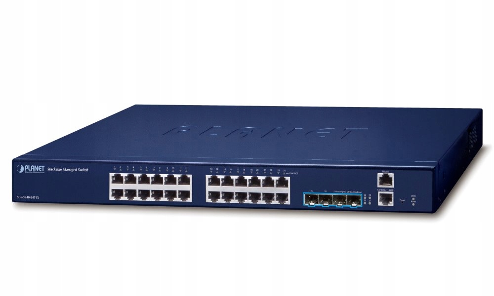 Planet L2 L3 switch, 24x 1GE, 4x 10G Sfp +, stohovanie