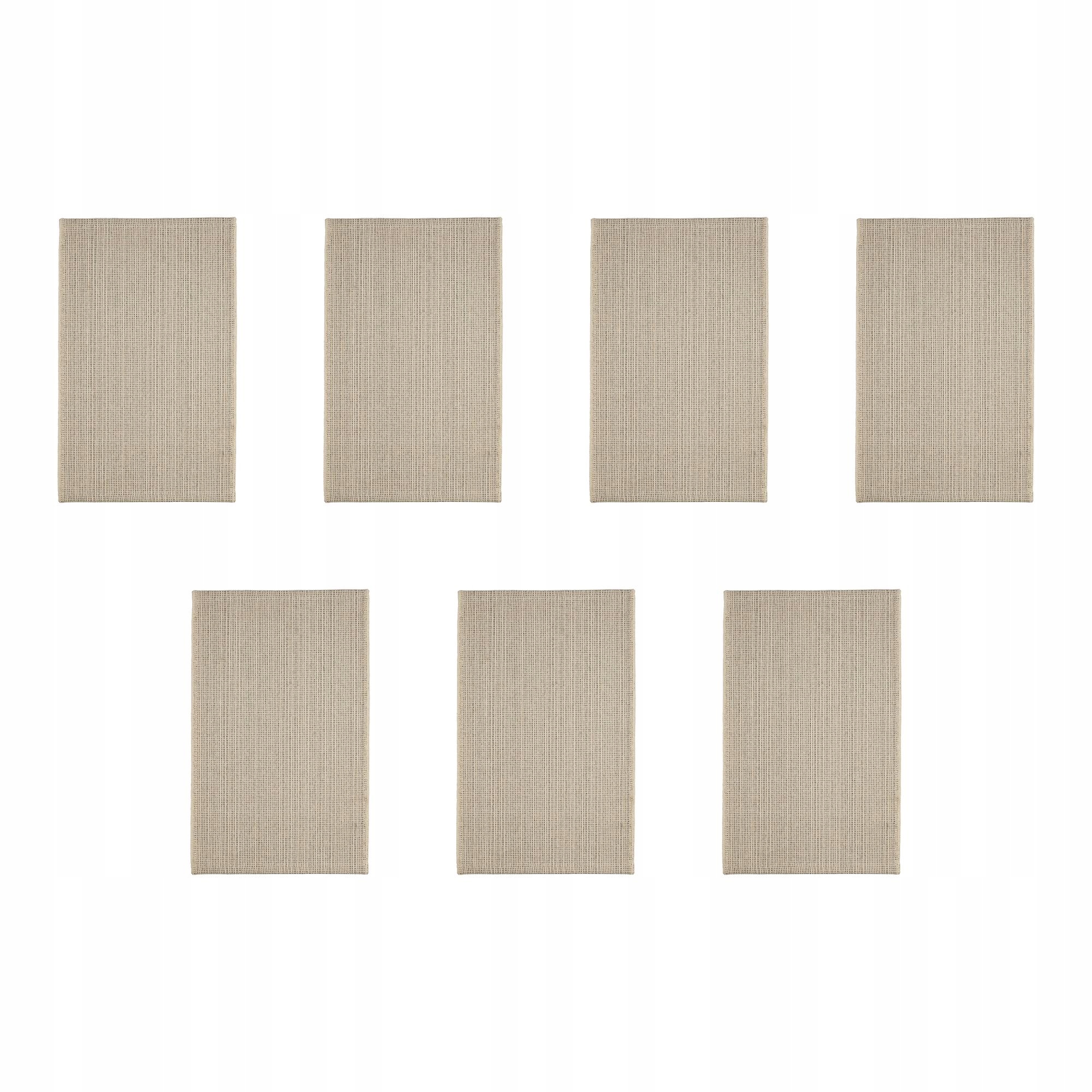 7 ks Koberec bavlněný 50x80 cm přírodní černý Tiphede