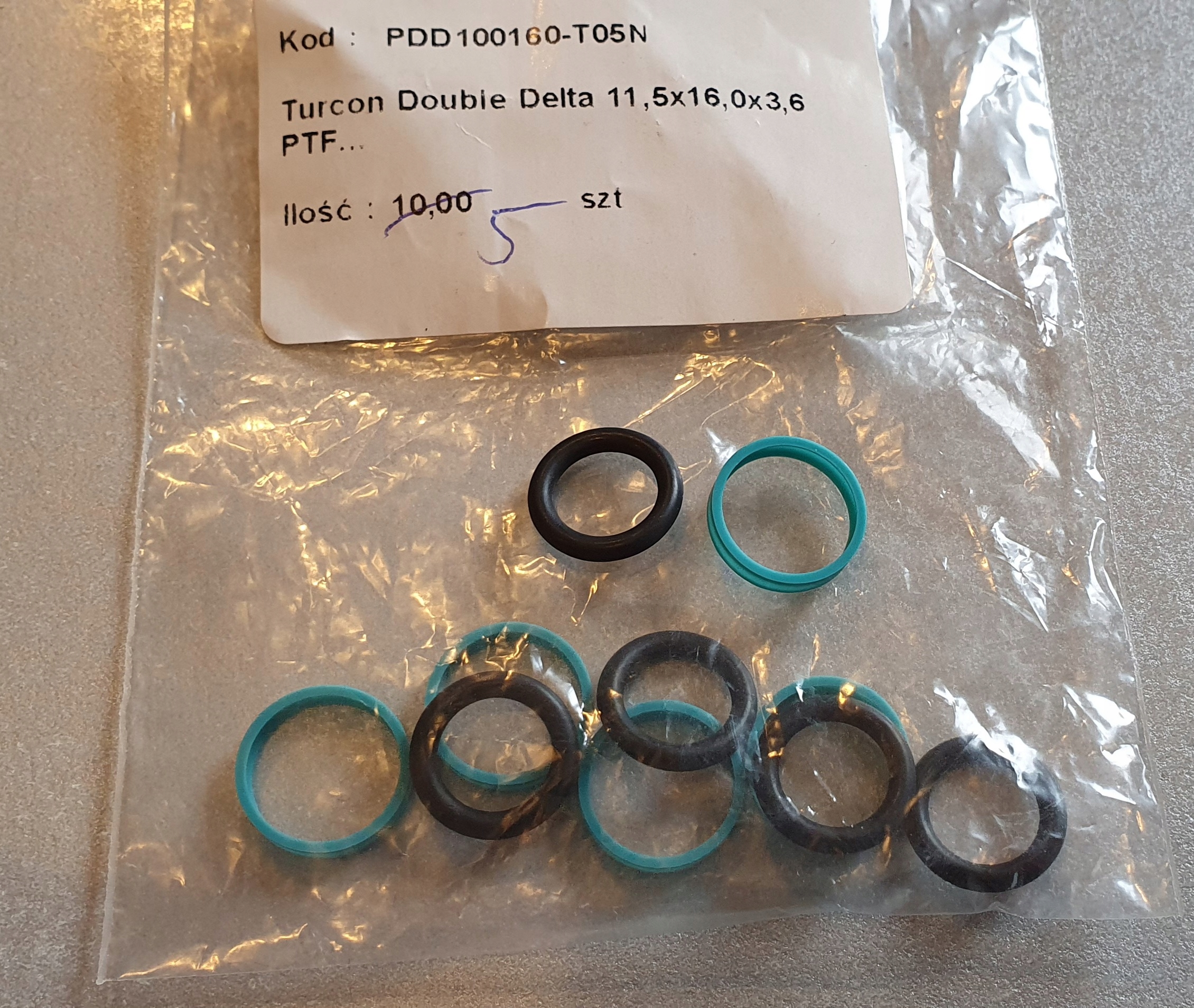 Trelleborg Turcon Double Delta 11,5x16,0x3,6 -T05N Kod producenta PDD100160-T05N